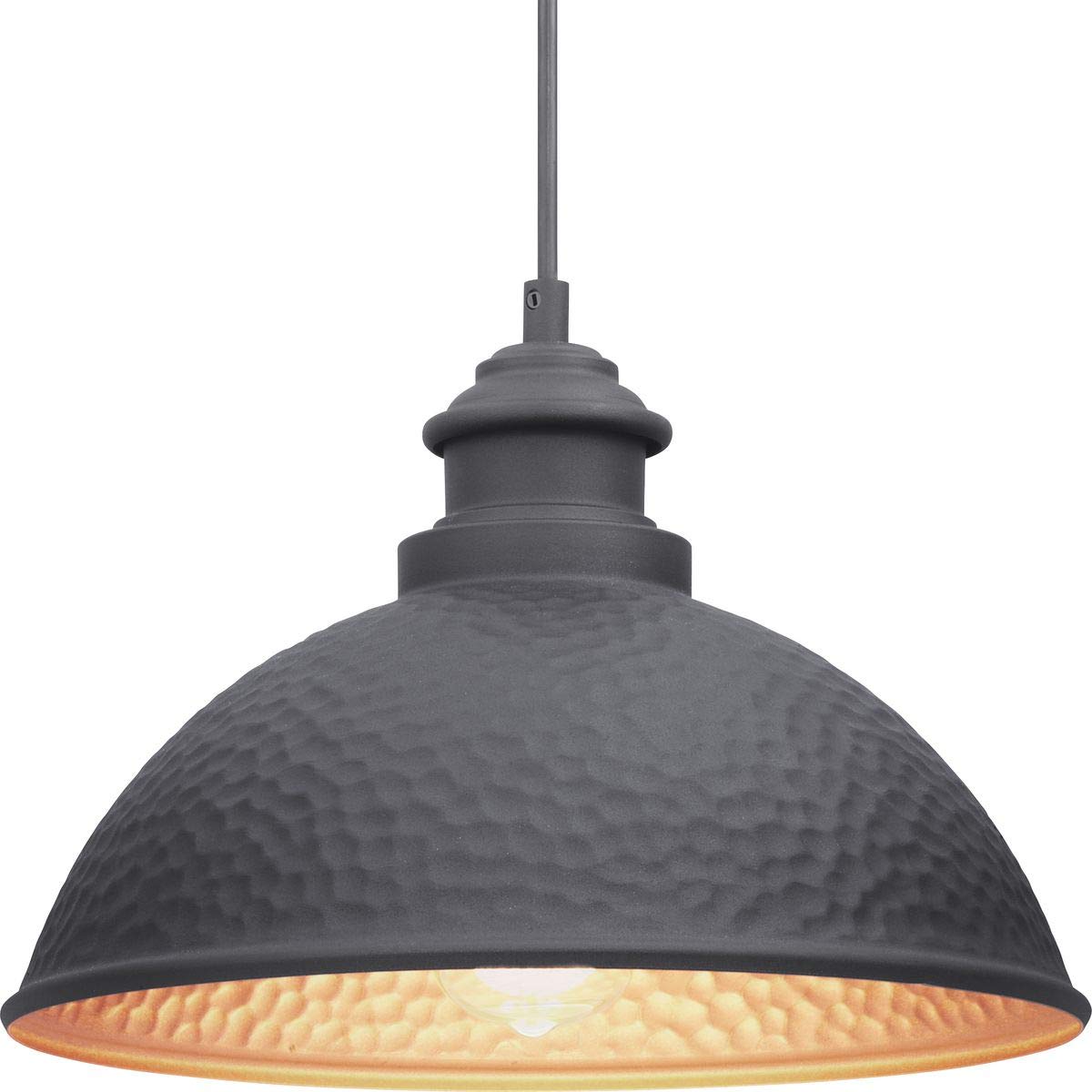 Progress Lighting Englewood 1-Light Outdoor Hanging Lantern, Textured Black, Alloy Steel, Model P550032-031