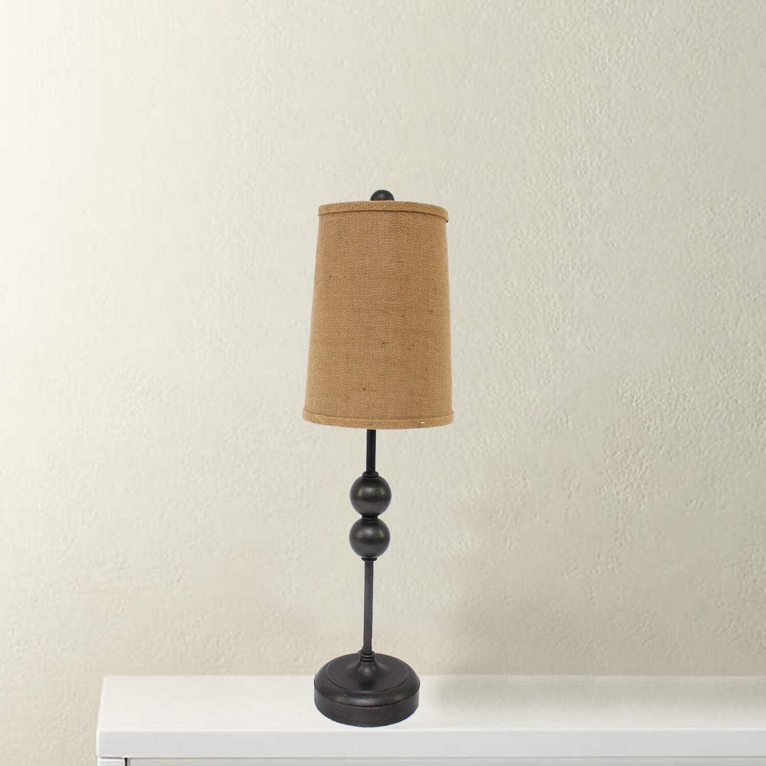 HomeRoots Accent Table Lamp, Bronze, Minimalist, 8inx7inx29in, Model 277074, Linen Material