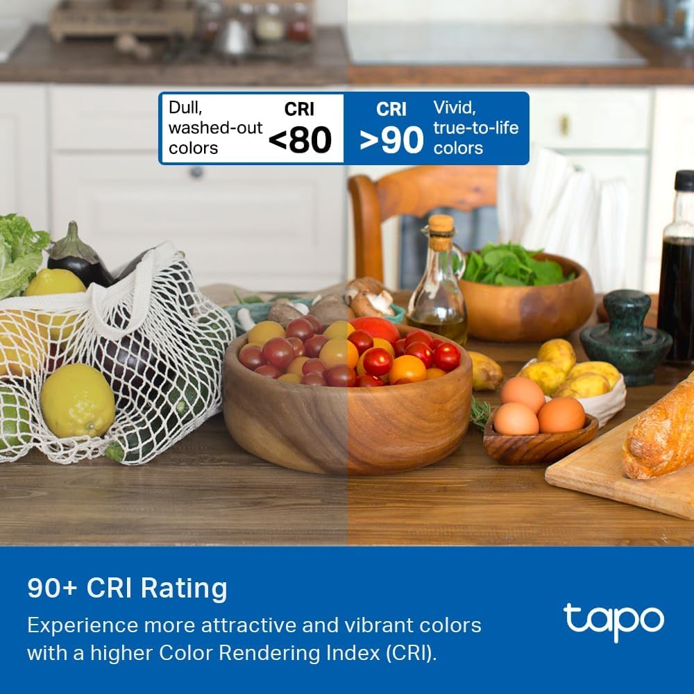 Tapo Tp-Link Smart Light Bulbs, 1100 Lumens High Brightness(75W Equivalent), Matter-Certified, 16M Colors Rgbw Led Bulb, Dimmabl
