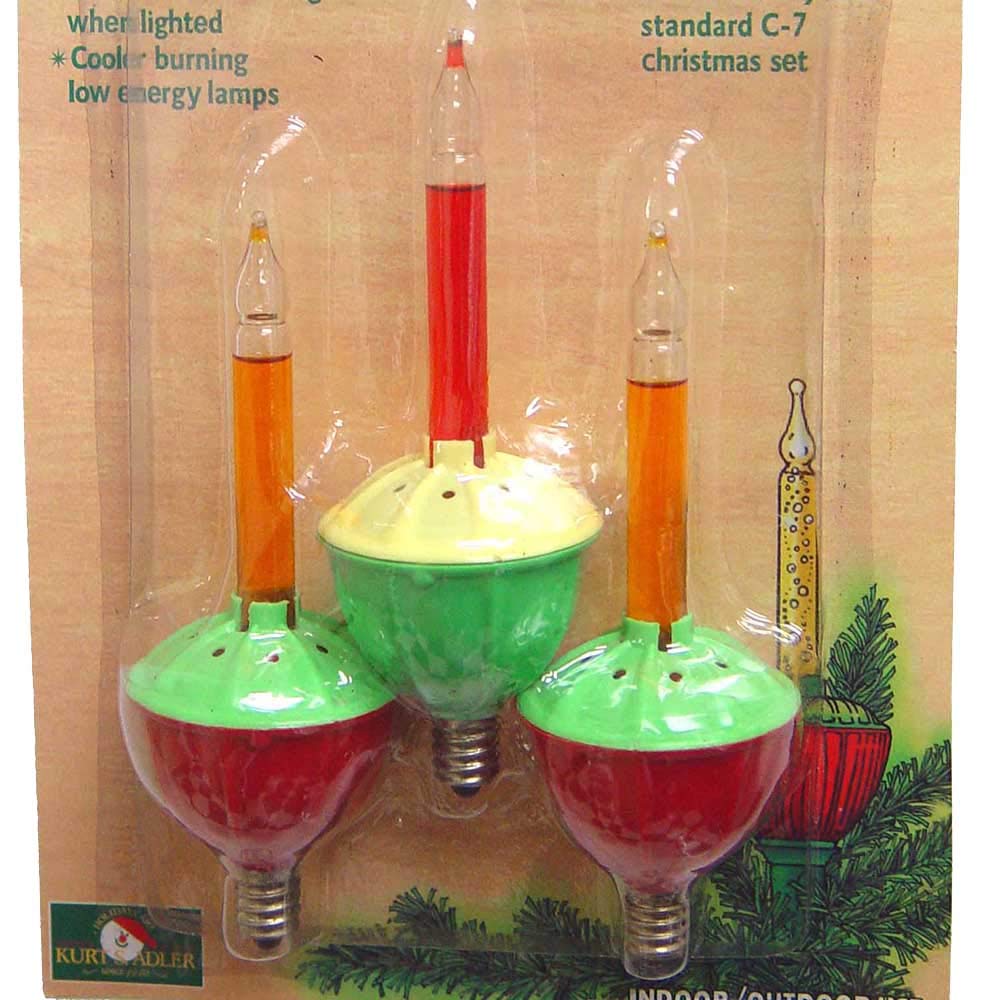 Kurt S. Adler Replacement Bulb Set, Multicolor Glass, 3 Count, Model R0056/A