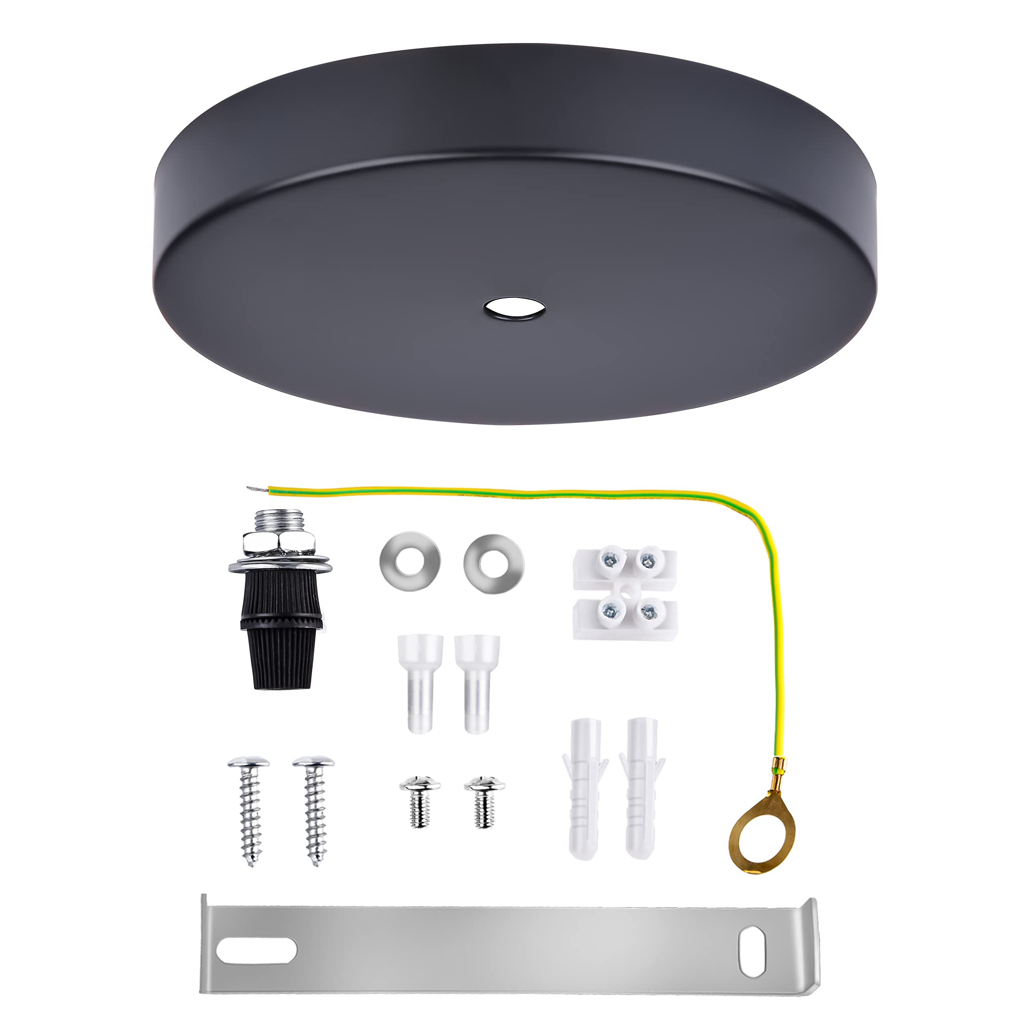 Arturesthome Black Industrial Rewind Ceiling Canopy Kit - 15Cm Pendant Light/Chandelier