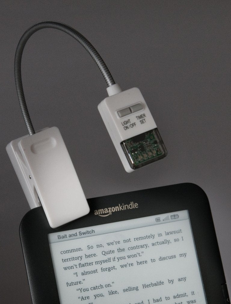 LIGHT IT! by Fulcrum Multiflex EcoReader Book Light with Timer, White, Metal, Model 20022-108