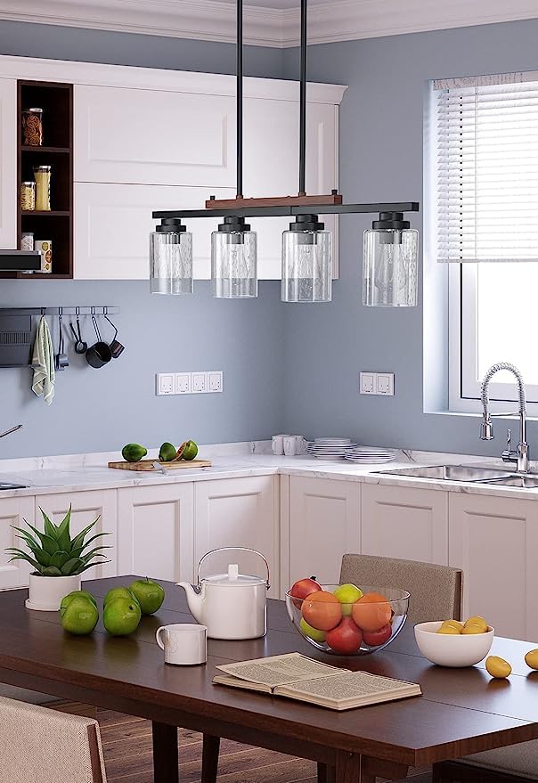 DOXVIEZE 3 Pack Seeded Glass Lamp Shade Replacements, 5.9in Height, Cylinder Bubble Glass for Pendant Lights & Sconces