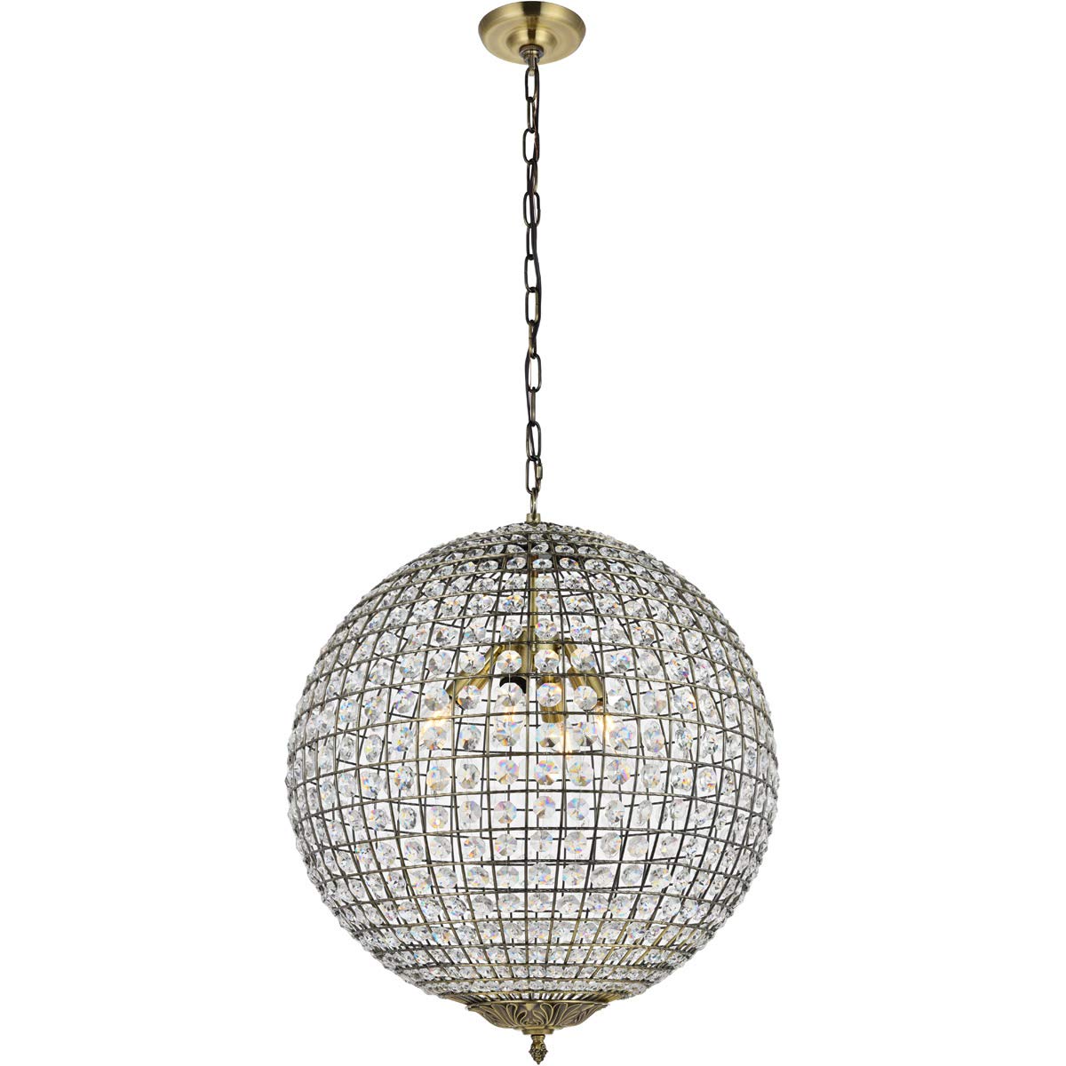 Living District Earlene 4-Light Transitional Metal Pendant in Antique Bronze