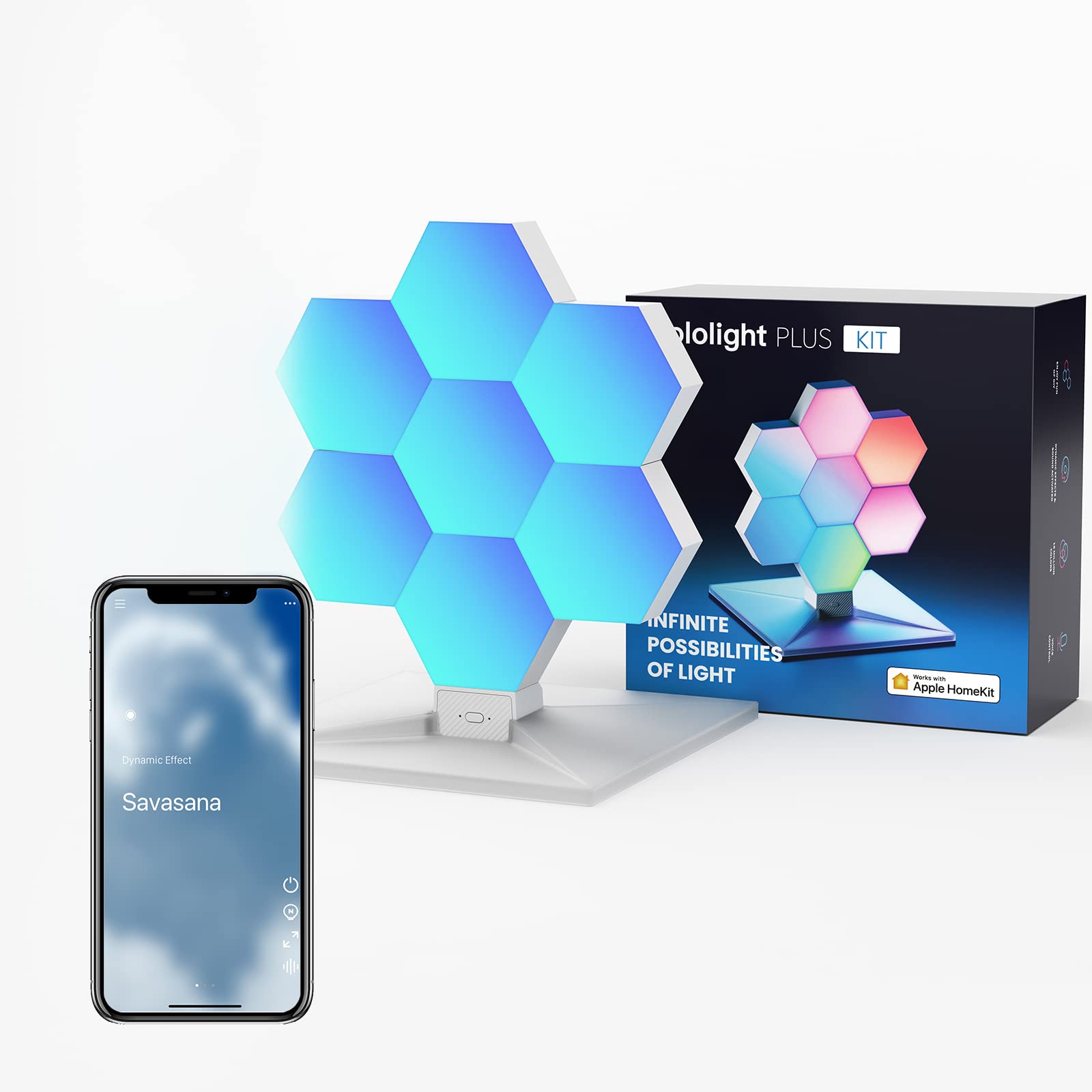 Cololight RGB Light for Gaming PC Setup, USB-Power Gaming Lights, Sync Music Hexagon Wall Lights with 70 Effects, Desk Gaming Ac