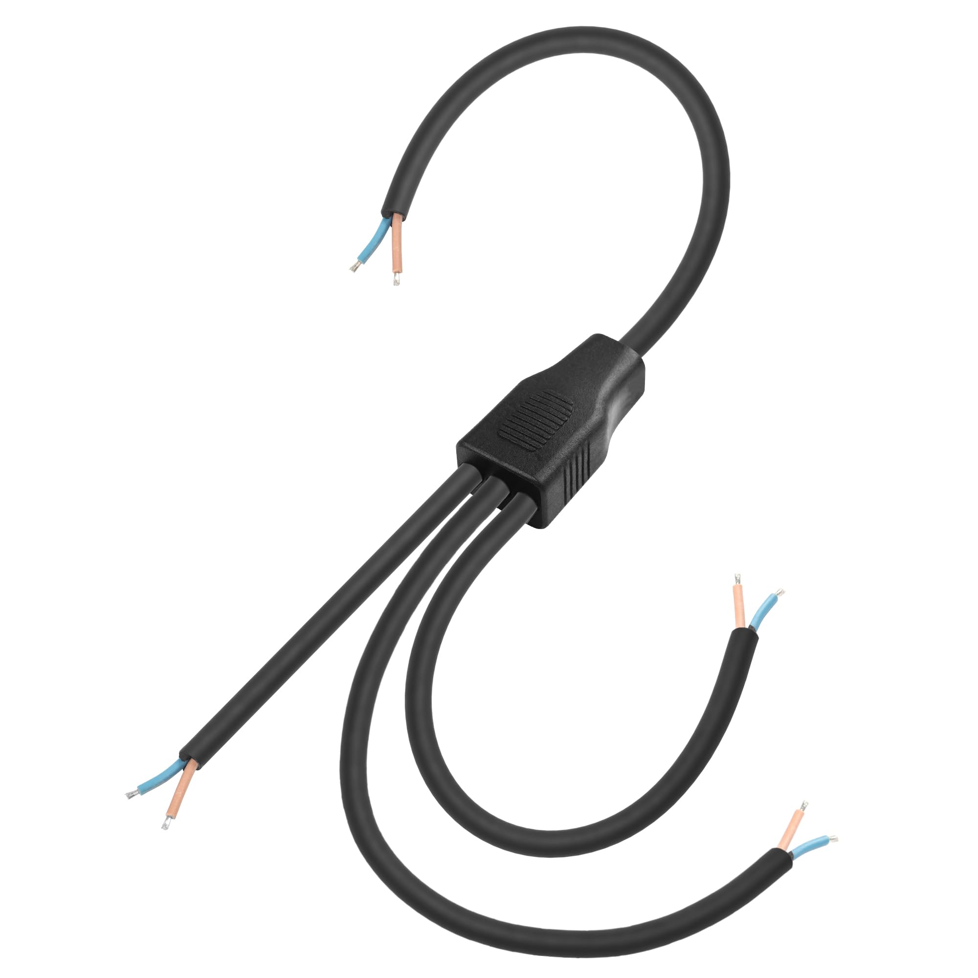 SinLoon 2 Wire 1 to 3 Splitter Pigtail Cable Outdoor LED Connector Splitter 17AWG Pre-tinned Pigtail Extension Cable for Indoor/