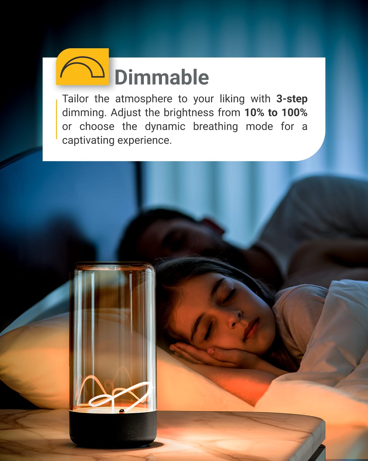 Sunco Magnetic Rechargeable Table Lamp - Dimmable LED, 1W 55LM, 2700K Soft White, Cordless, 3-Step Dimming, USB-C