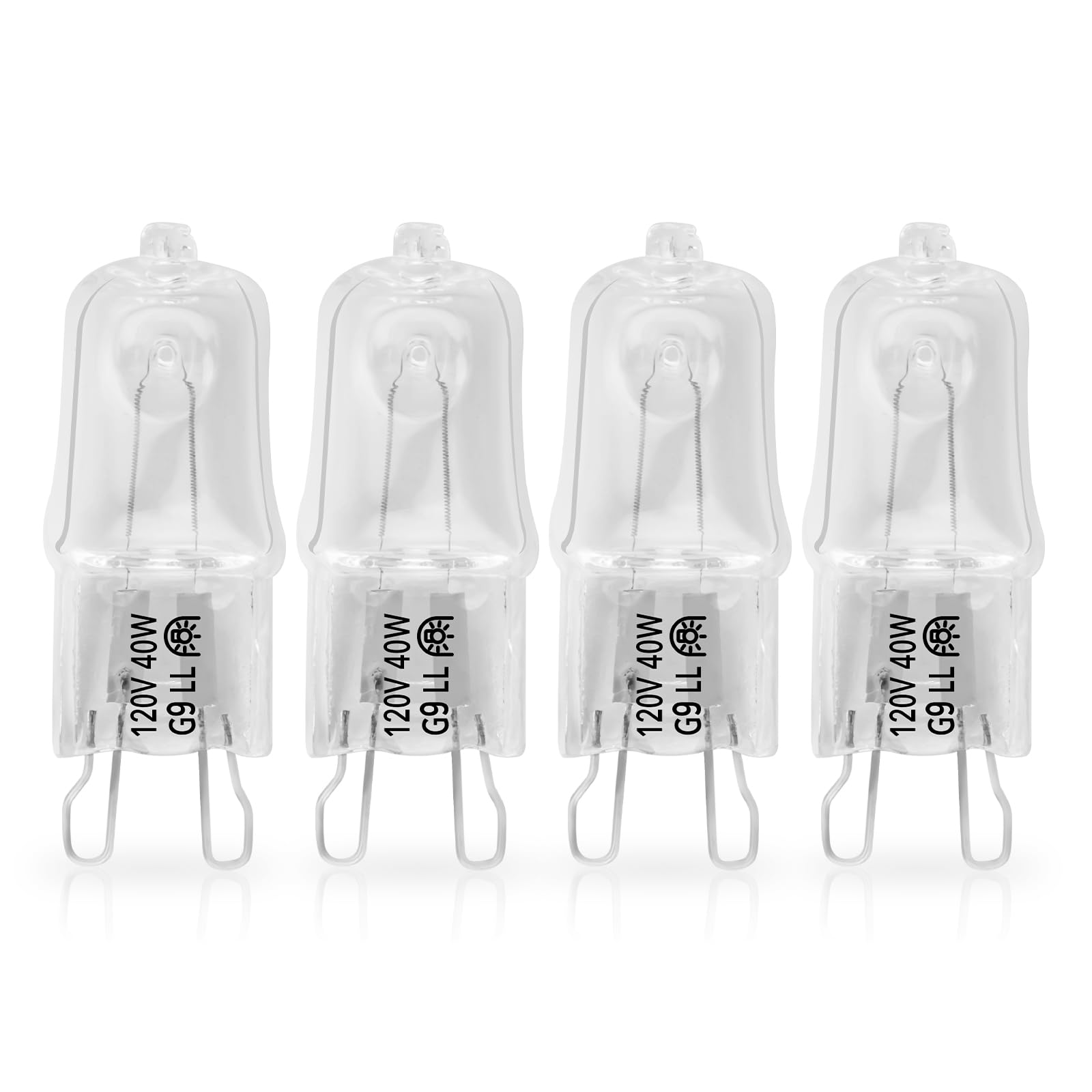 4Pcs Wb25T10102 Lamp Halogen Bulb - G9 Bulb 40W 120V (Replaces 318946400, 3025992, Wb08T10045) - Oven Light Bulbs Compatible Wit