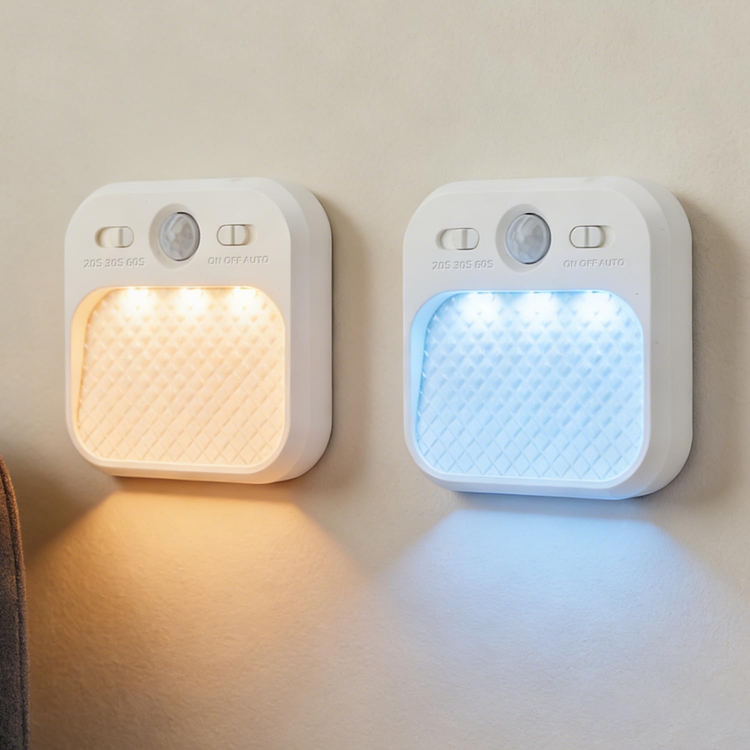 Motion Sensor Night Light, Rechargeable Magnetic LED Closet Light with 3 Color Temperatures & Stepless Dimming, Type-C Charging,