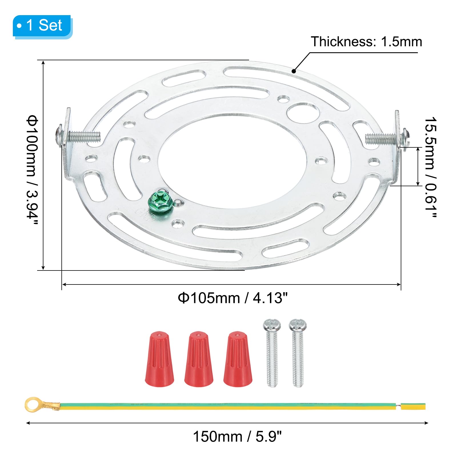 Patikil 105Mm (4.1'') Universal Light Fixture Mounting Bracket Kit, Light Crossbar Round Ceiling Plate With Screw For Wall Light
