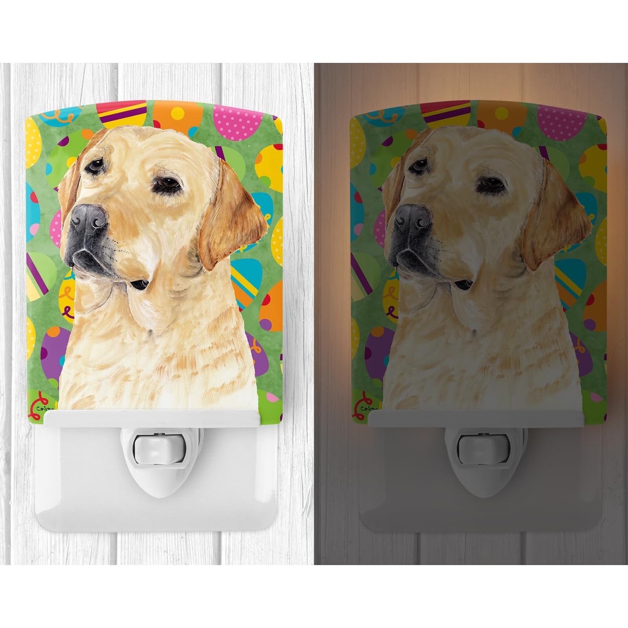 Carolines Treasures Ceramic Night Light, SC9456CNL, 6x4x3in, Multicolor, UL-Certified for Bedroom, Bathroom, Nursery, Kitchen