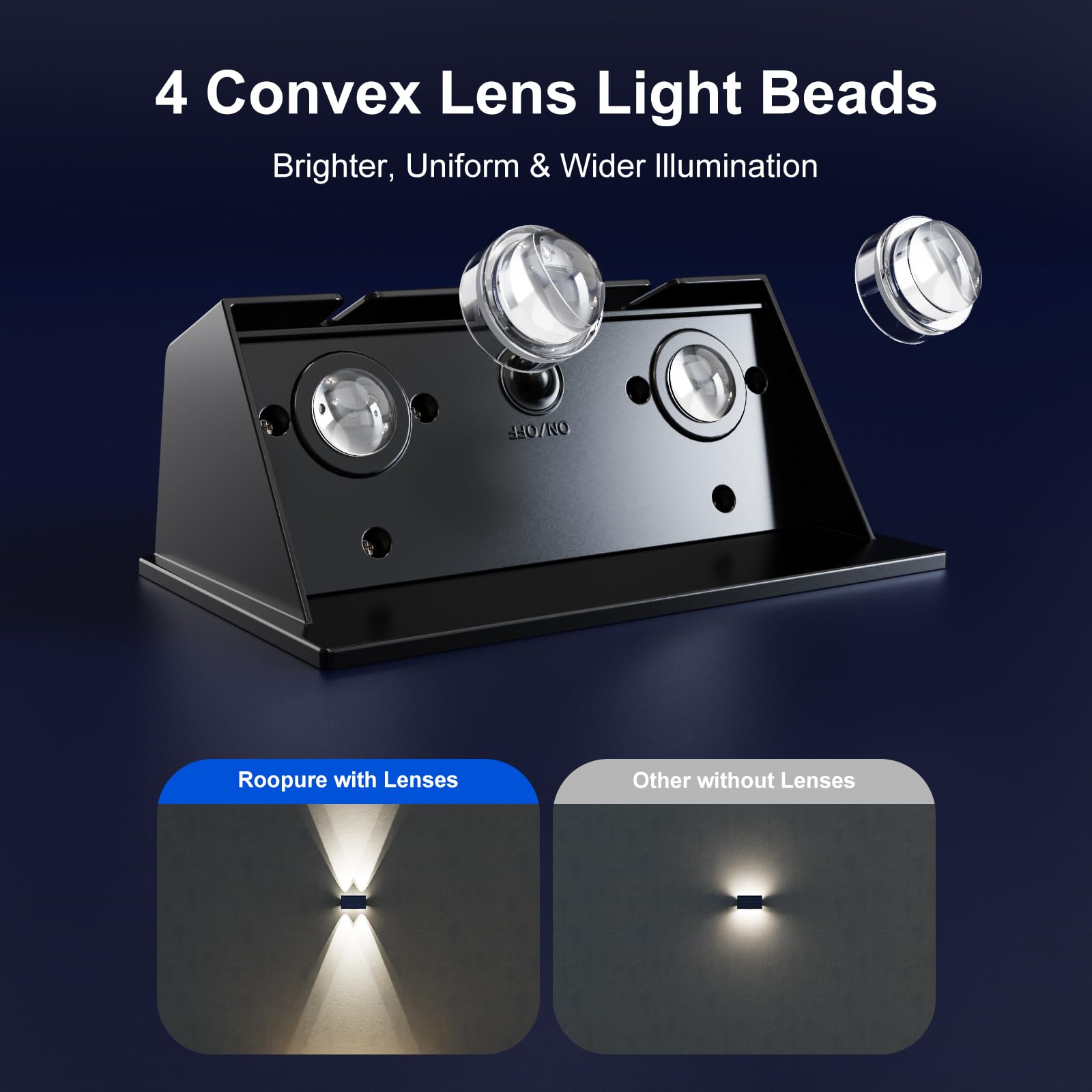 12 Pack Solar Up And Down Wall Lights Outdoor Decorative Fence Mount Led Lamps For Outside Deck, Porch, Patio, Backyard, Garden,