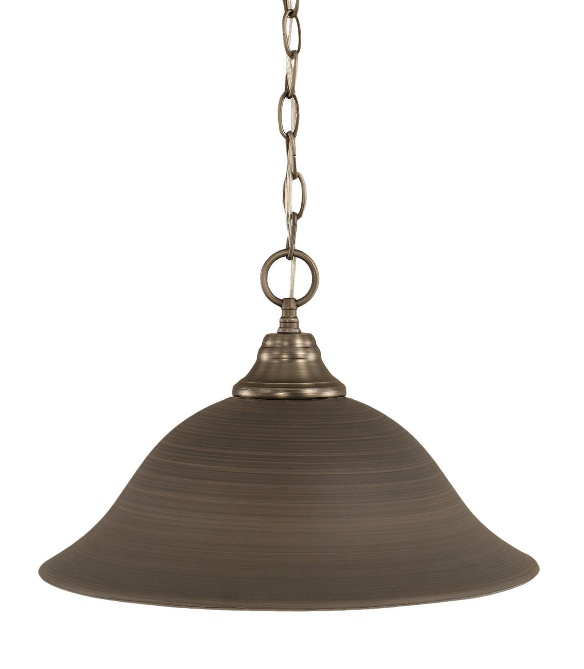Toltec Lighting 10-Bn-602 Chain Hung Pendant With 16&quot; Gray Linen Glass, Brushed Nickel Finish