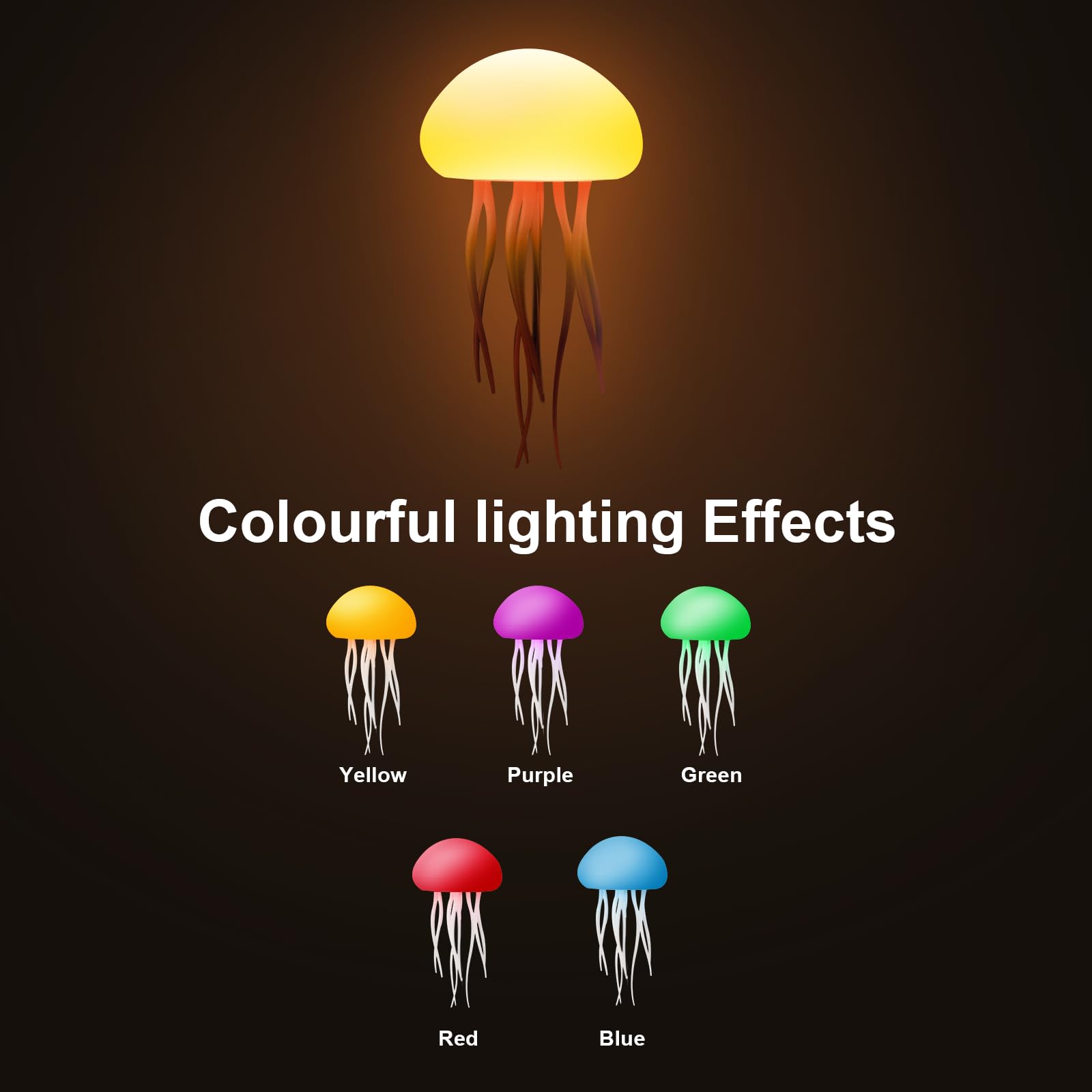 Jellyfish Lamp, Rgb Gradient Jellyfish Bedside Lamp, Voice Control Jellyfish Lamp With Dancing Legs, Rechargeable Jellyfish Tabl