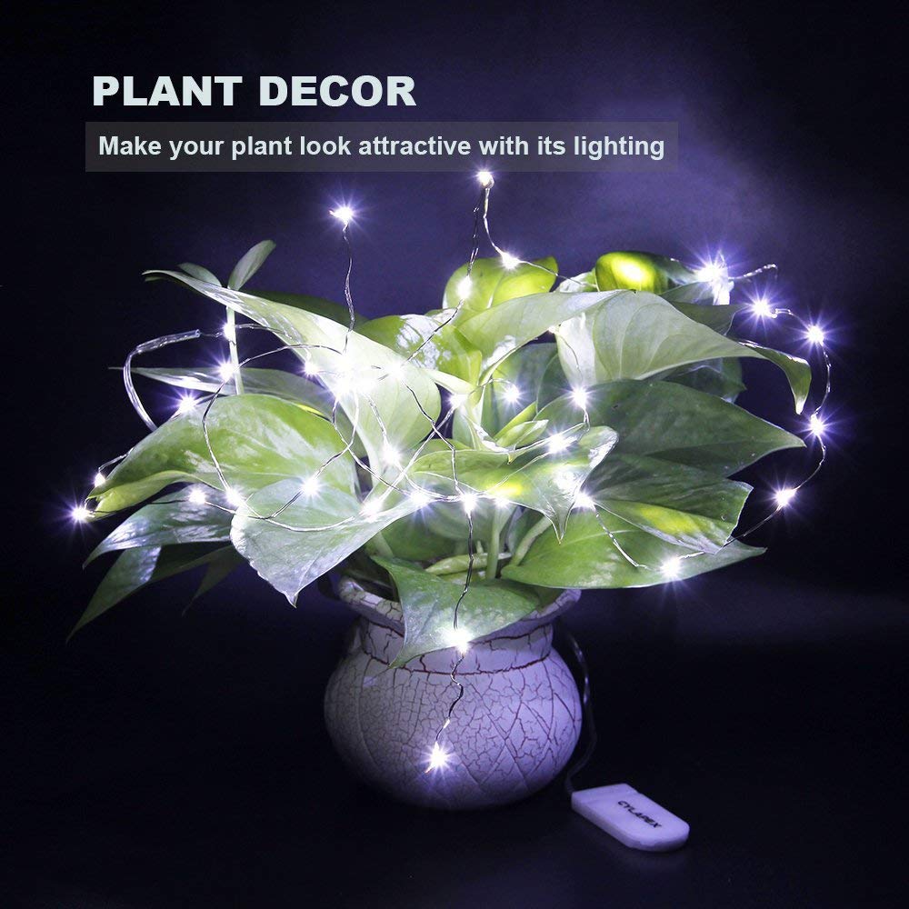 Cylapex Fairy Lights Battery Operated String Lights, 3.3Ft 20 Leds Halloween Lights Silver Coated Copper Wire Lights Firefly Lights For Diy Decor Christmas Decoration Costume Cool White (24 Pack)