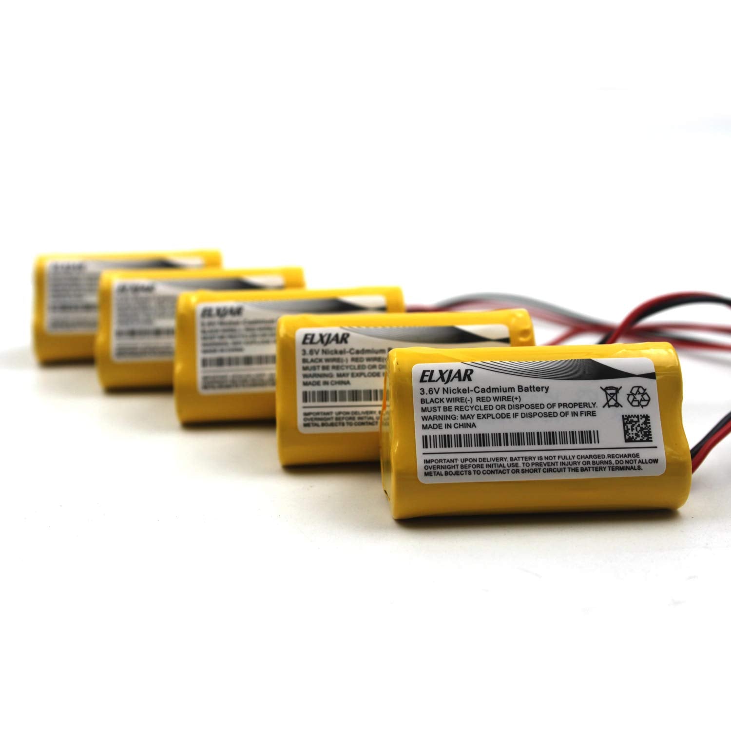 (2-Pack) 3.6V 900Mah Ni-Cd Exit Sign Emergency Light Battery, Replacement Battery For Exitronix 10010037, Max Power B2-0031 Mh468886, Unitech Ledr-1 6200Rp, Dantona Custom-318 Osa230, Lowes 253799