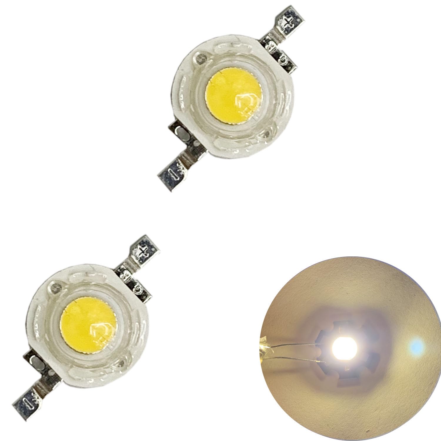 Topxcdz 50 Pcs Led Cob Lamp Chip 3W Warm White Dc 3.2-3.4V Input 600Ma-700Ma 260-280Lm Led Bulb Diode Smd For Diy Led Floodlight