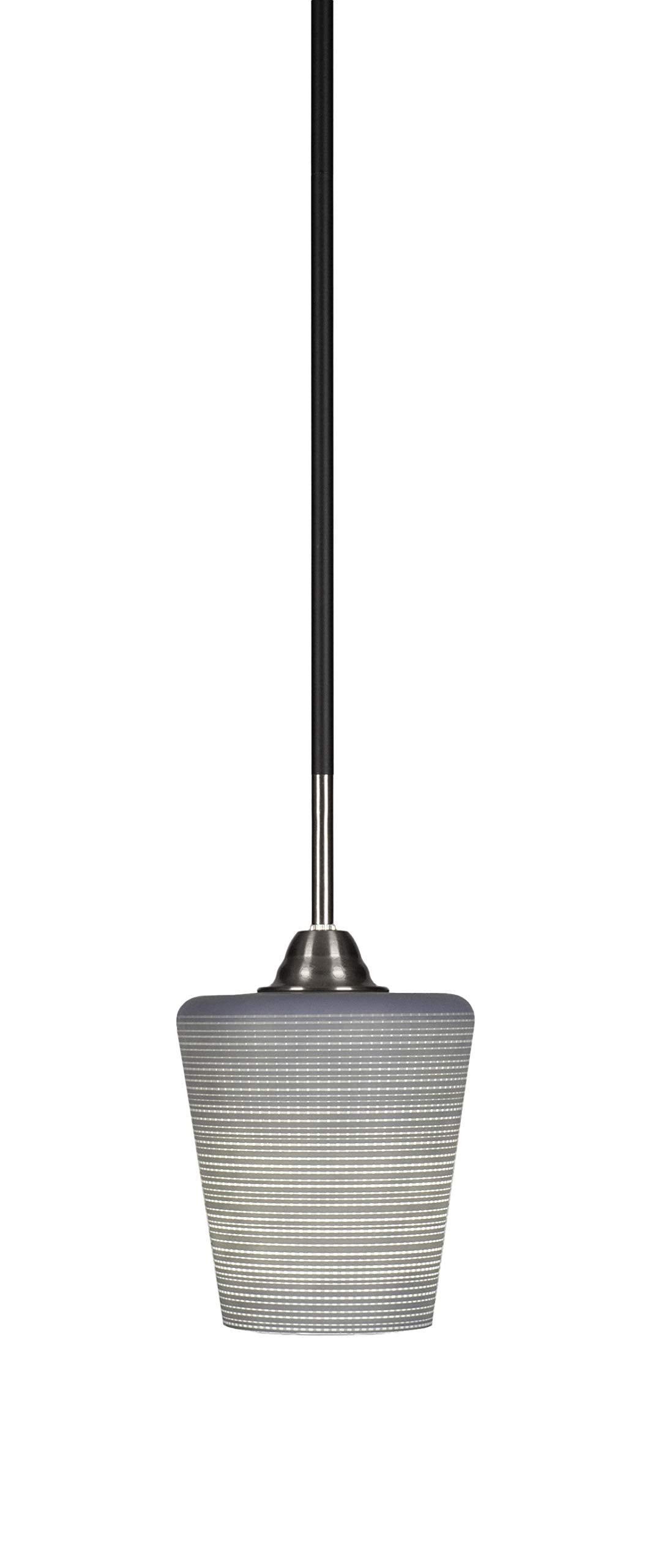 Toltec Lighting Paramount 1 Light Mini Pendant In Matte Black & Brushed Nickel (3401-Mbbn-4032)