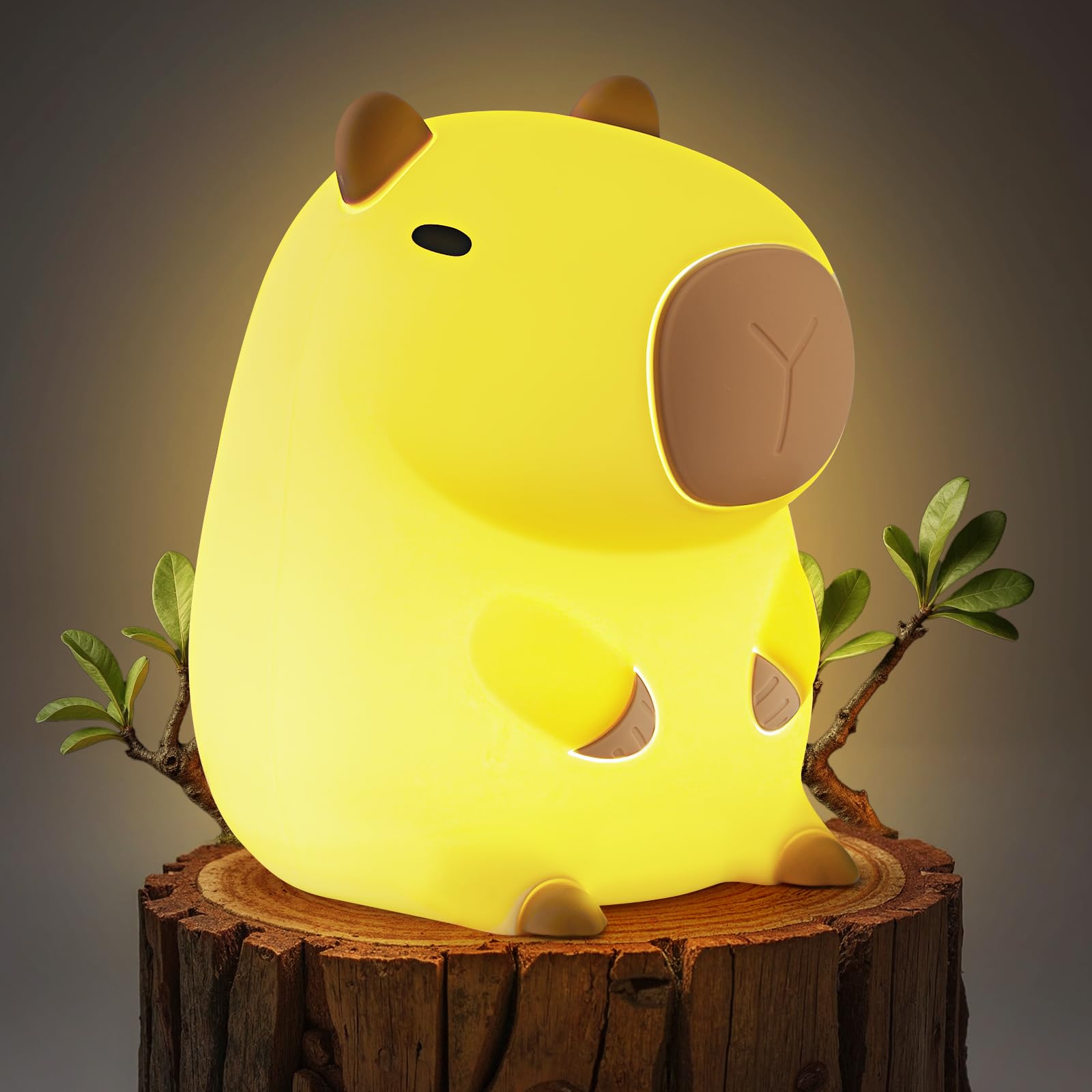 Capybara Night Light For Kids  Cute Capybara Lamp Silicone Baby Nursery Night Lamp  Dimmable Squishy Touch Bedside Lamps  Adorable Rechargeable Animal Lamps Gifts Kawaii Room Decor For Kids Girls Boys