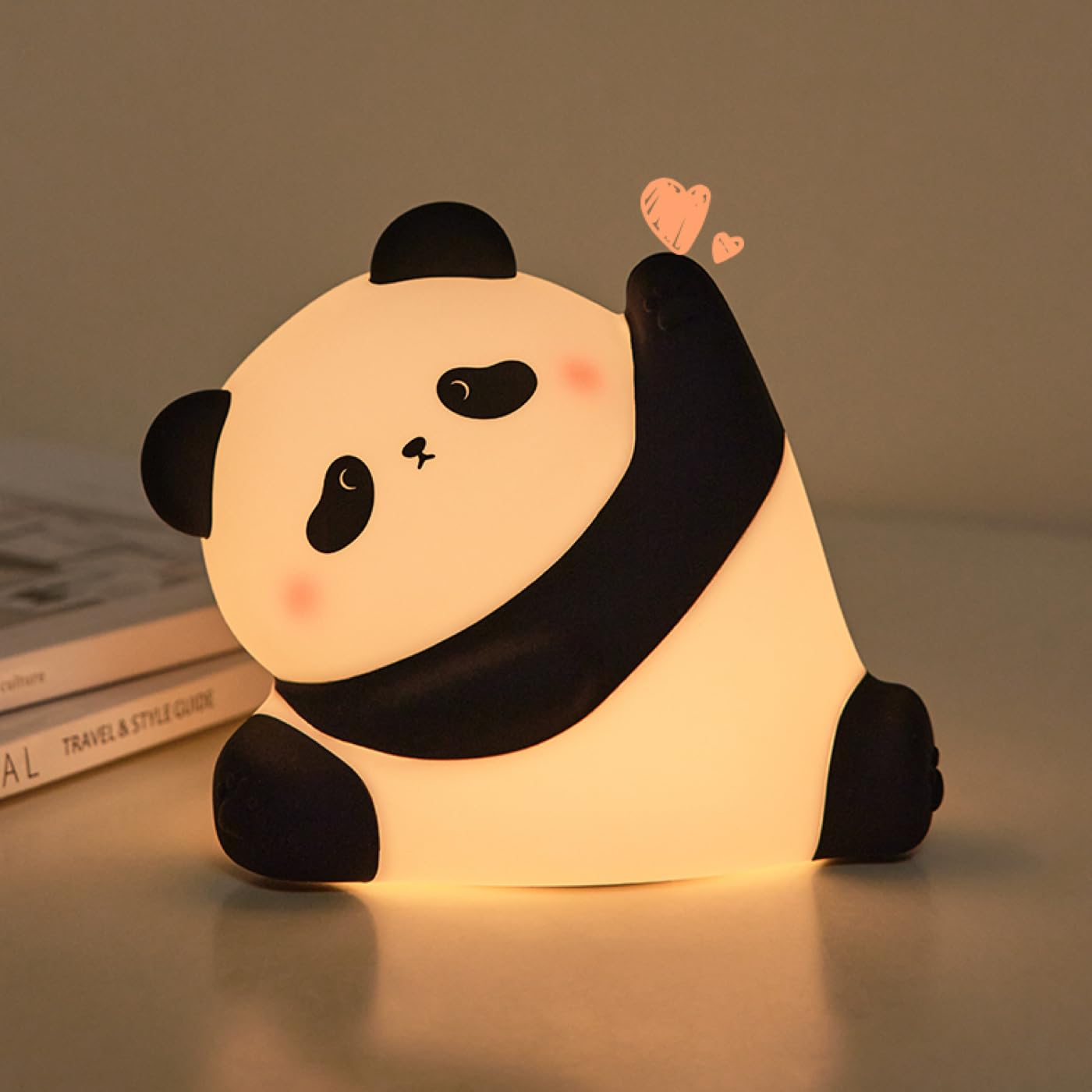 AiSagePure AiS.P Cute Panda Night Light for Kids, Touch Control&30 Timer Auto Off, Rechargeable, 3 Modes,Cute Kungfu Panda Ligh