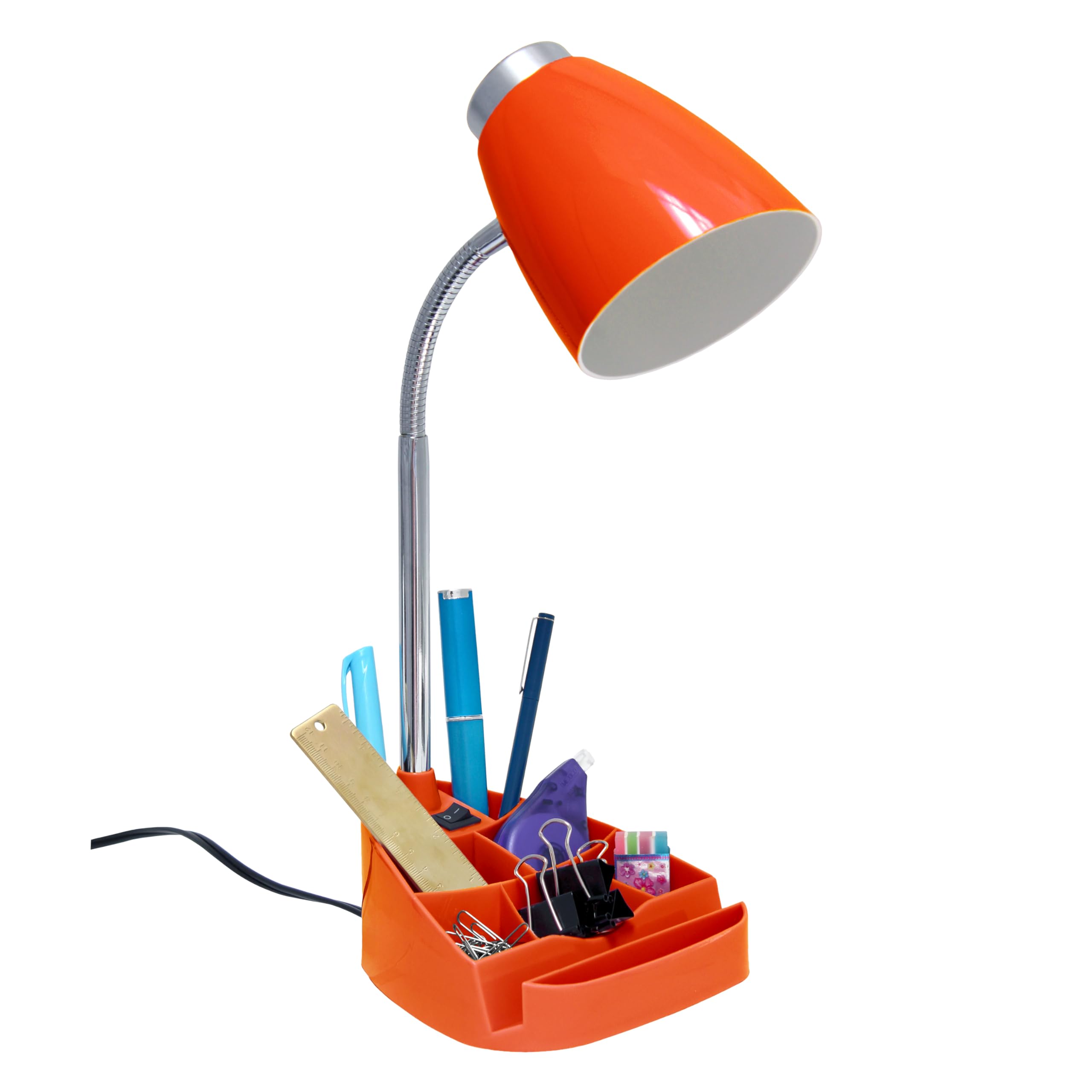 Simple Designs Gooseneck Desk Lamp With Ipad Stand, Abs Plastic