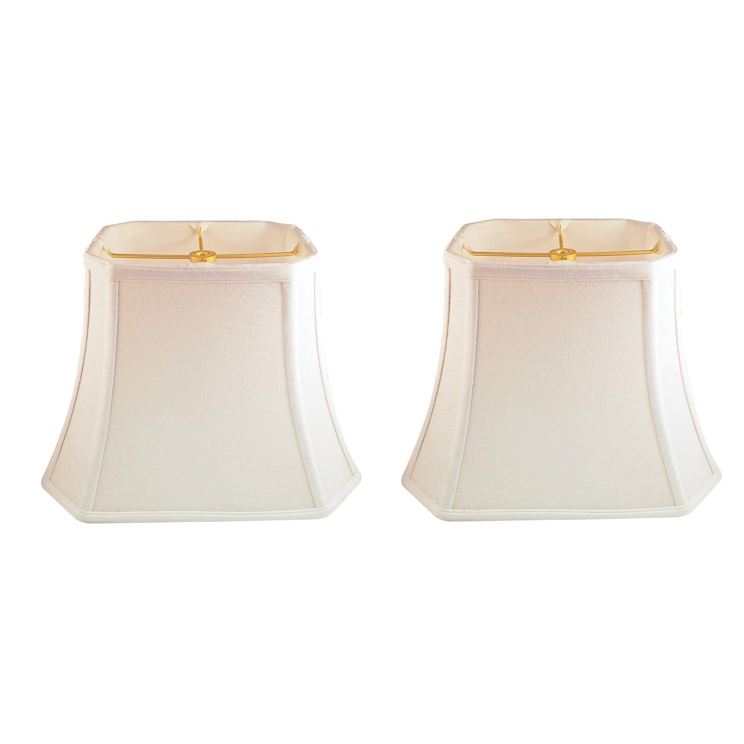 Royal Designs, Inc. Rectangle Lamp Shade, BSO-710-18LNWH-2, 10 x 18 x 13.25, Linen White, Set of 2