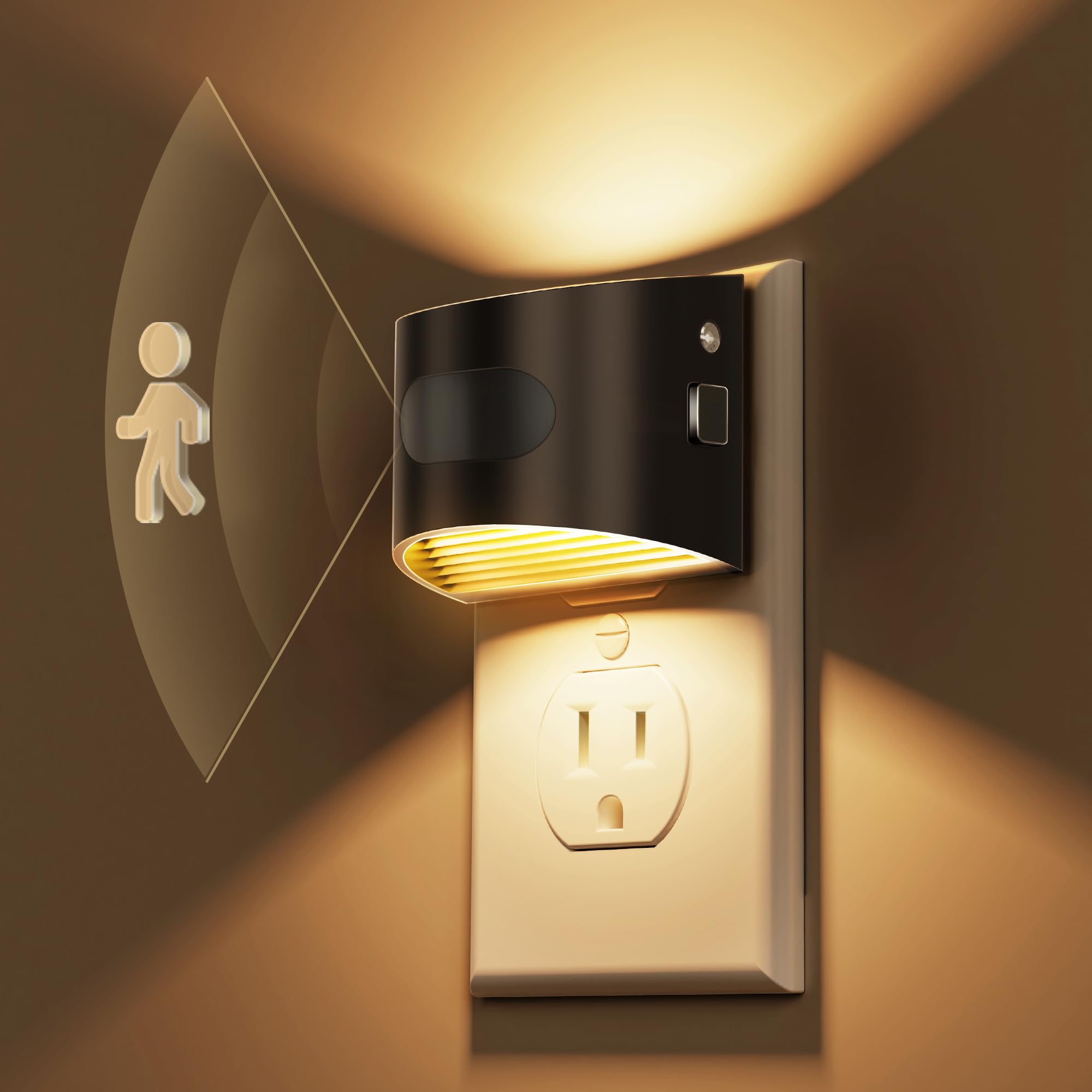L Lohas Led Motion Sensor Night Light  Night Lights Plug Into Wall With Adjustable Brightness  Motion Activated Led Night Light  3000K Soft White For Kids Bathroom Hallway Kitchen  2 Pack