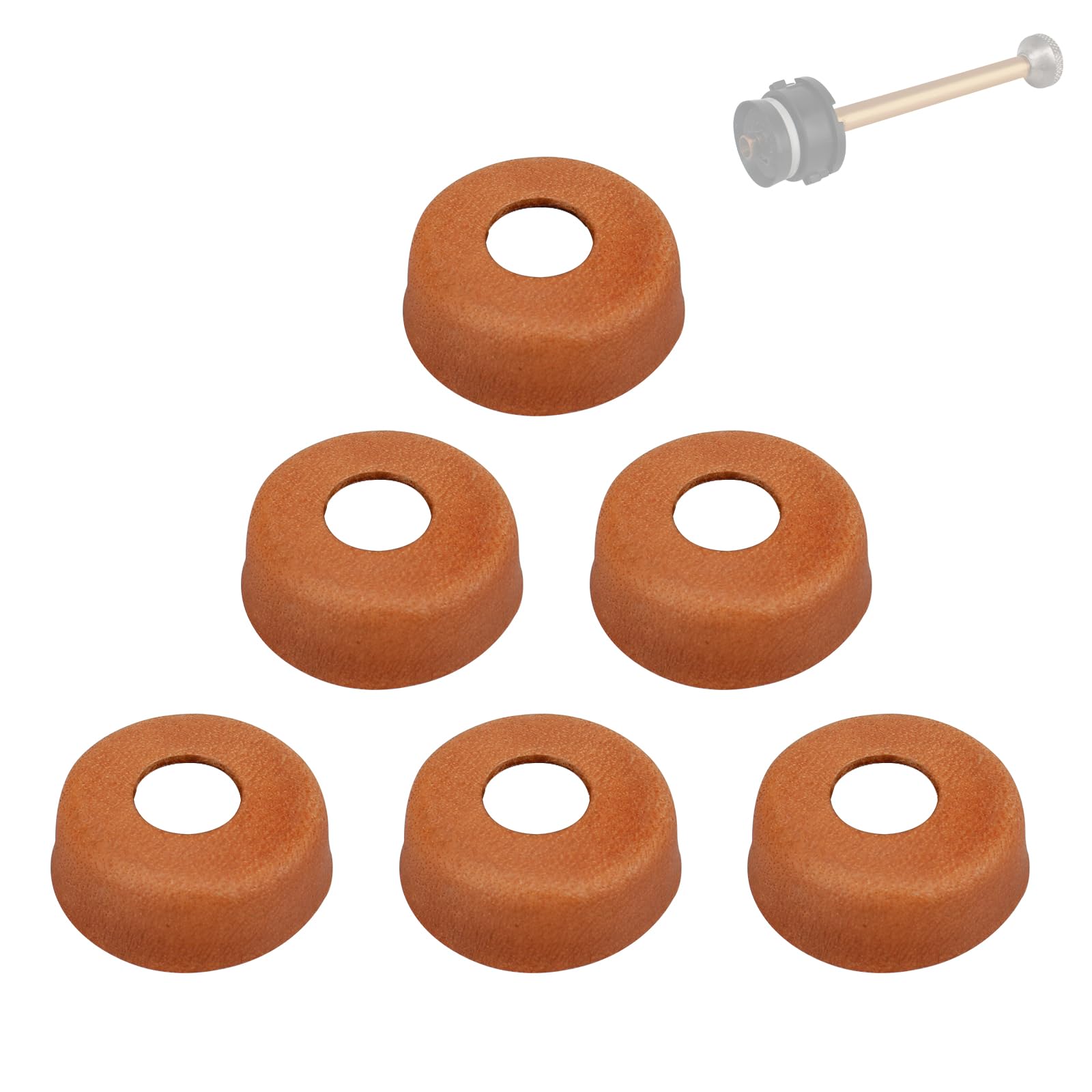 LVACODV Lantern Accessories - 6 Pcs Leather Pump Cups for Coleman Gas Lantern 220 200 242 425 413 236 237 Models (216-5091) - Compatible with Coleman Gas Lanterns and Stove