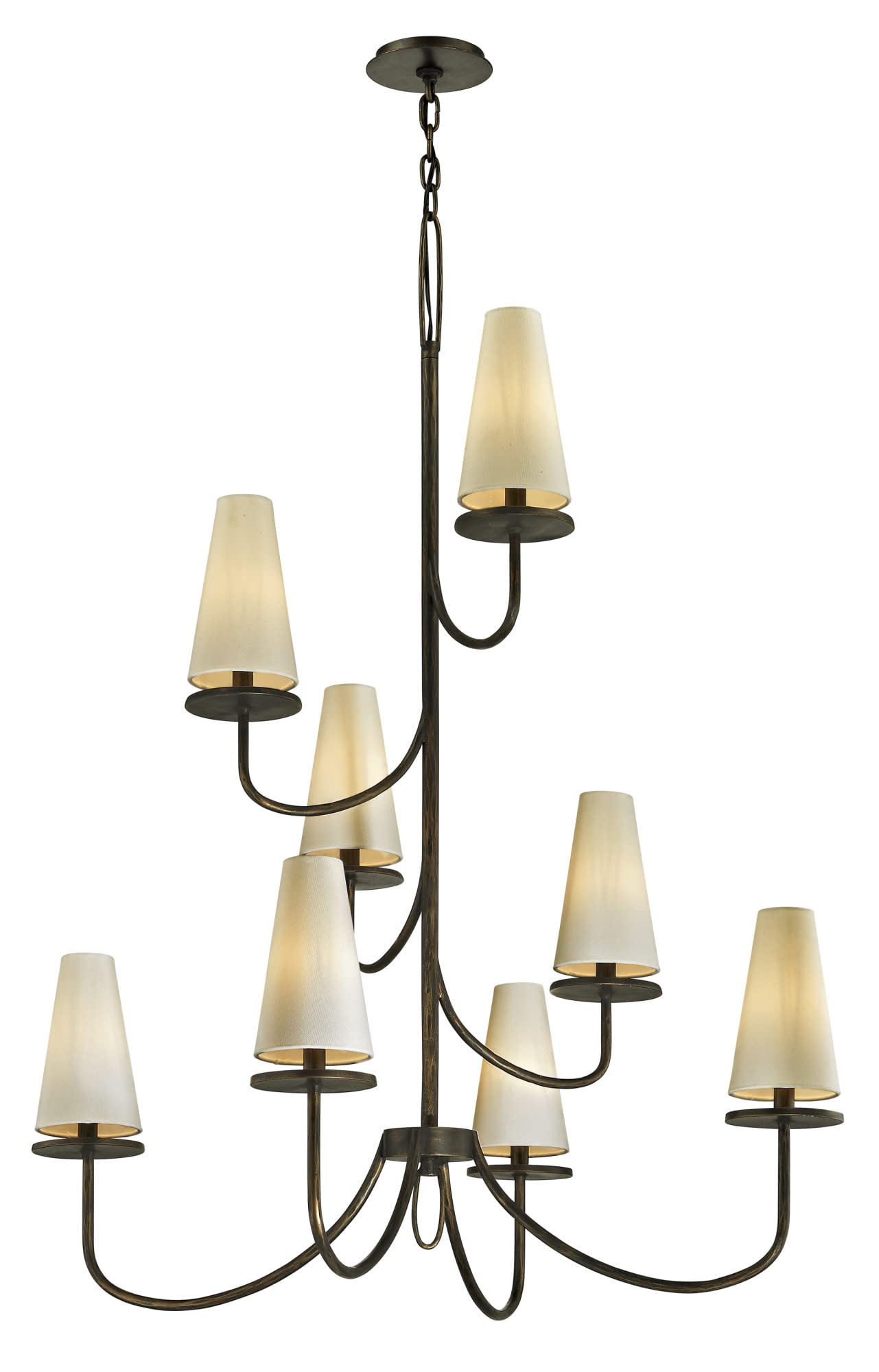 Troy Lighting F6298 Marcel - Eight Light Chandelier, Bronze Finish, 49