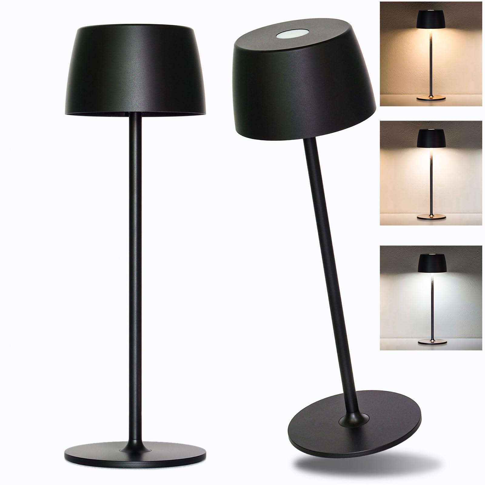 Enjeda 2Pack Cordless Rechargeable Led Table Lamp - Waterproof Battery-Powered Portable Indoor/Outdoor Lighting For Patio, Resta