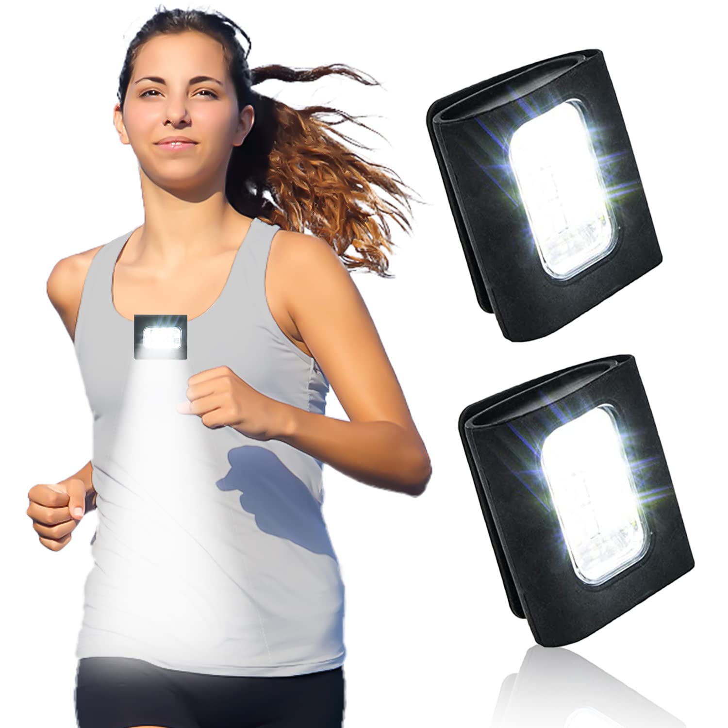 Goando Running Lights 2 Pack Safety Jogging Led Light For Runners And Joggers High Visibility Reflective Running Gear With Usb C