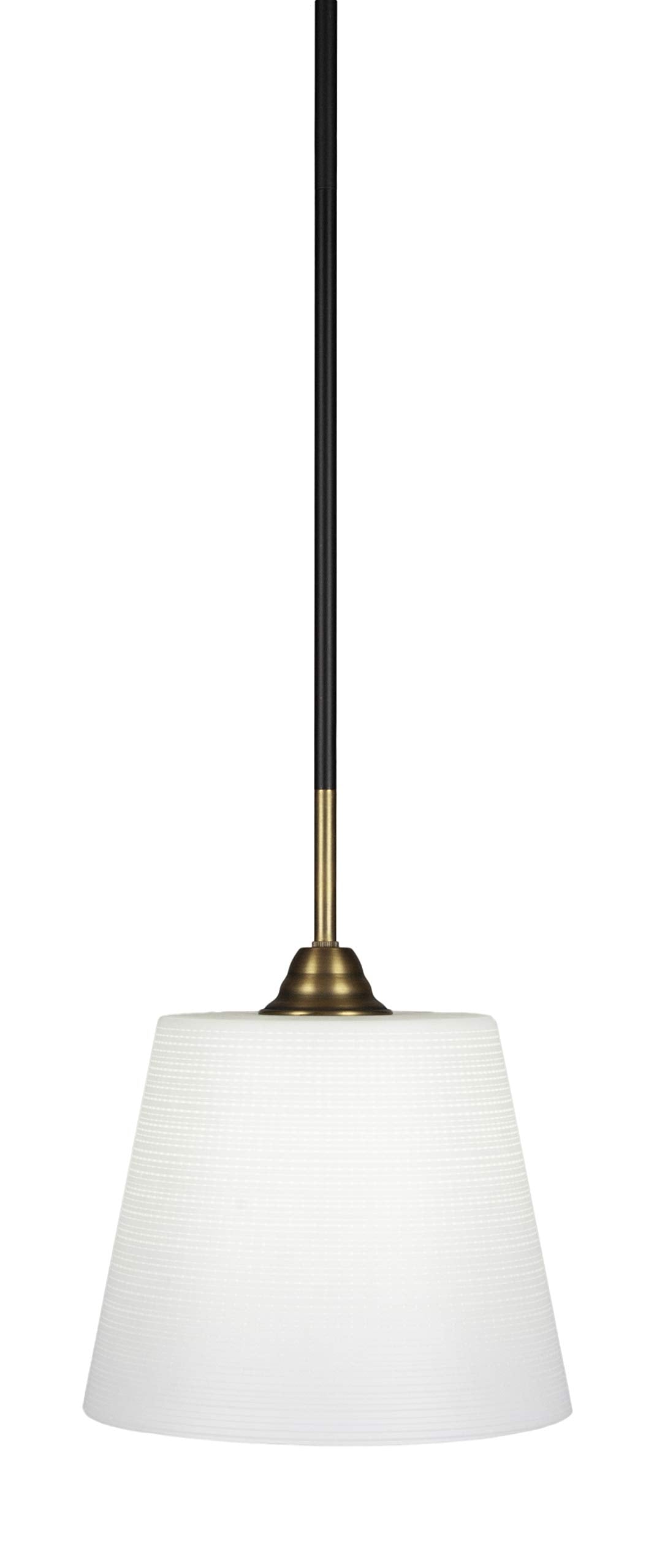 Toltec Lighting Paramount 1 Light Mini Pendant in Matte Black & Brass (3401-MBBR-4081)