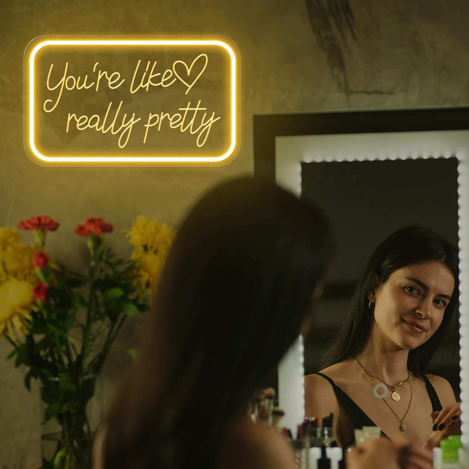 Your Like Really Pretty Neon Signs for Wall Decor, Neon Led Lights Sign for Wedding Party Decorations, Teen Girls Room Decor, Be