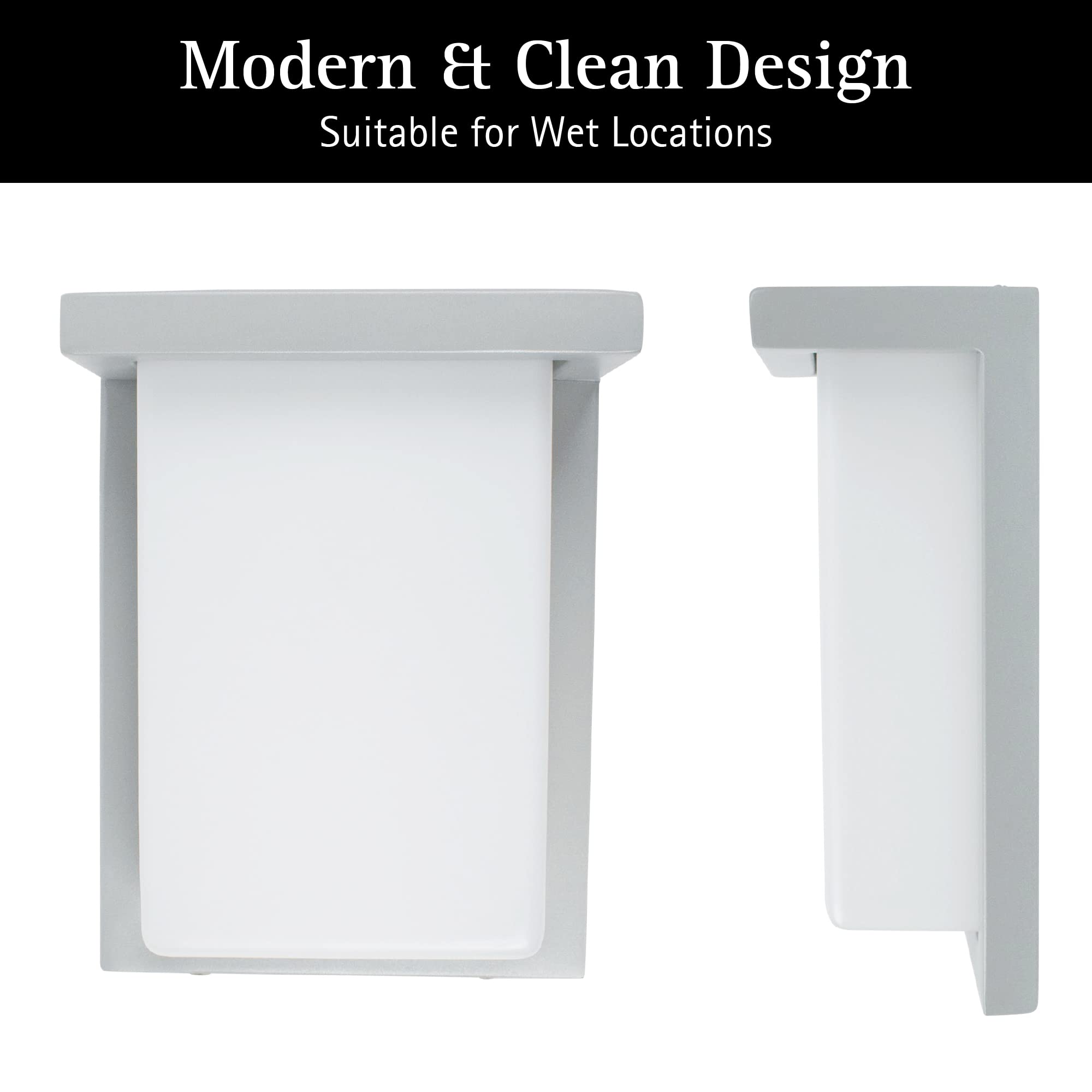 Ultralux 8&quot; Led Wall Sconce, 800 Lumens, 10W, 4000K Outdoor Porch Light,