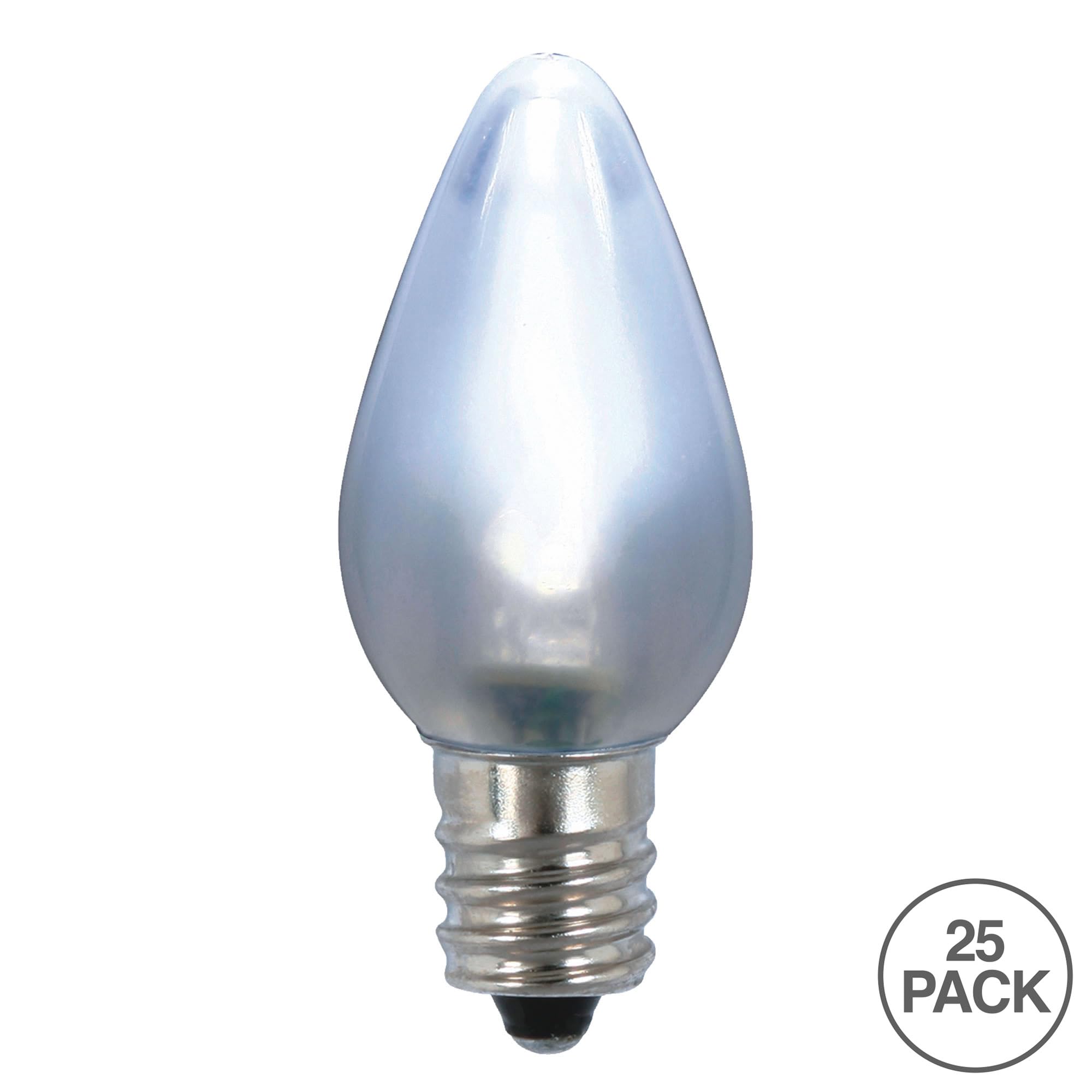 Vickerman C7 Ceramic LED Bulb, Cool White, 25-Pack, Model XLEDSC75-25