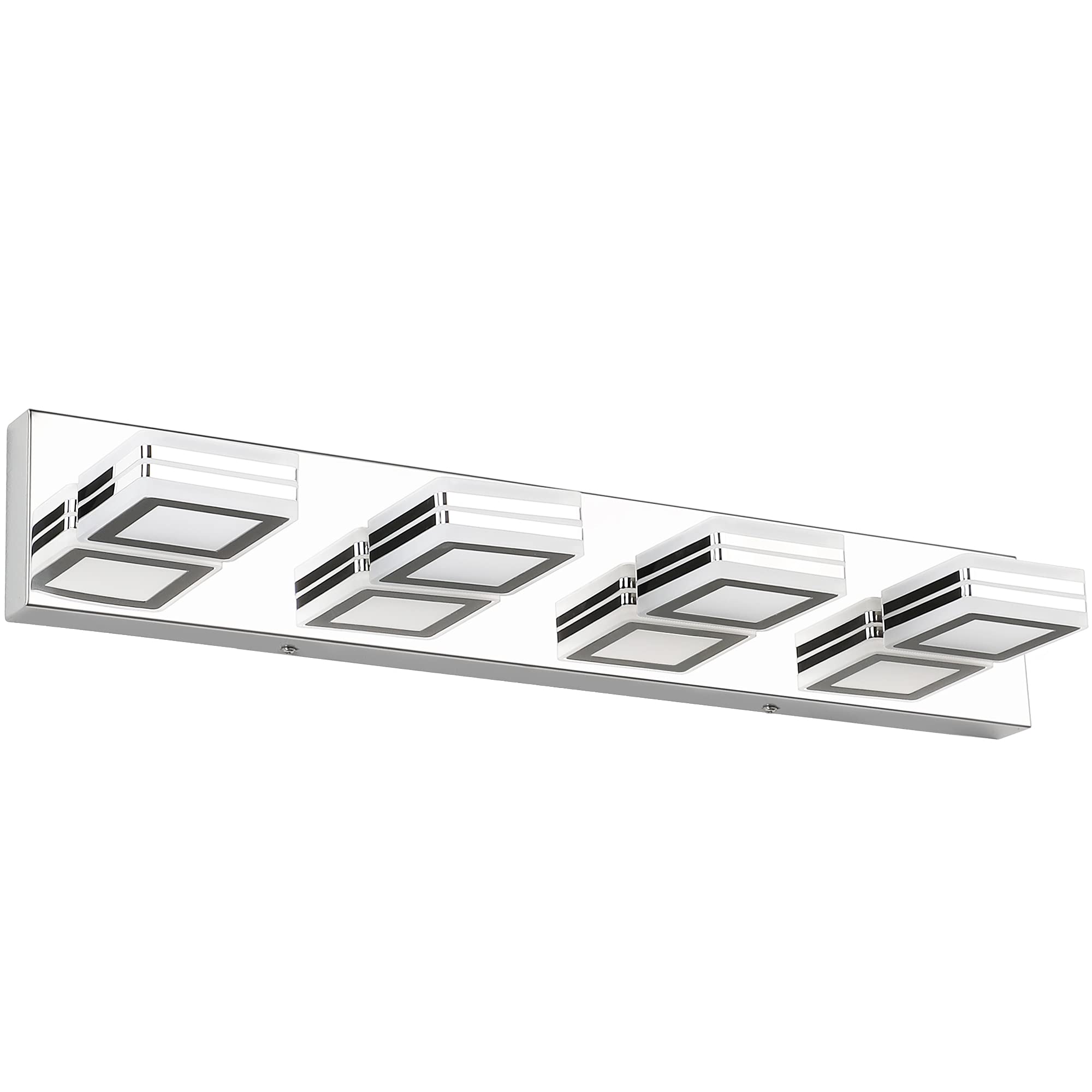 SOLFART 4 Light Vanity Light Chrome Aluminum Over Mirror S9660-4T-ND