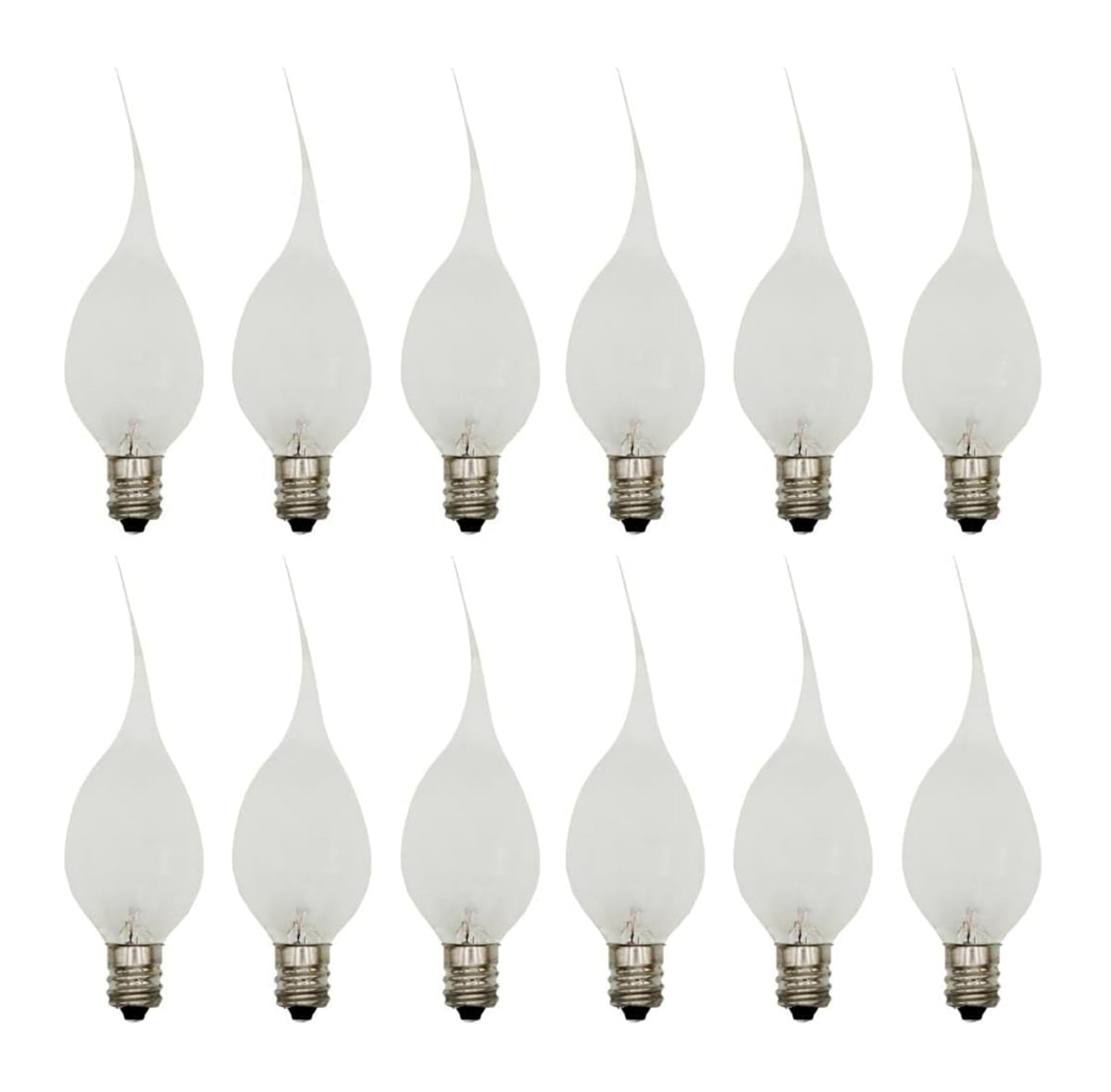 Creative Hobbies 5 Watt Silicone Dipped Country Candle Lamp Light Bulbs - Replacement Bulbs For Candles And Chandeliers - Box Of