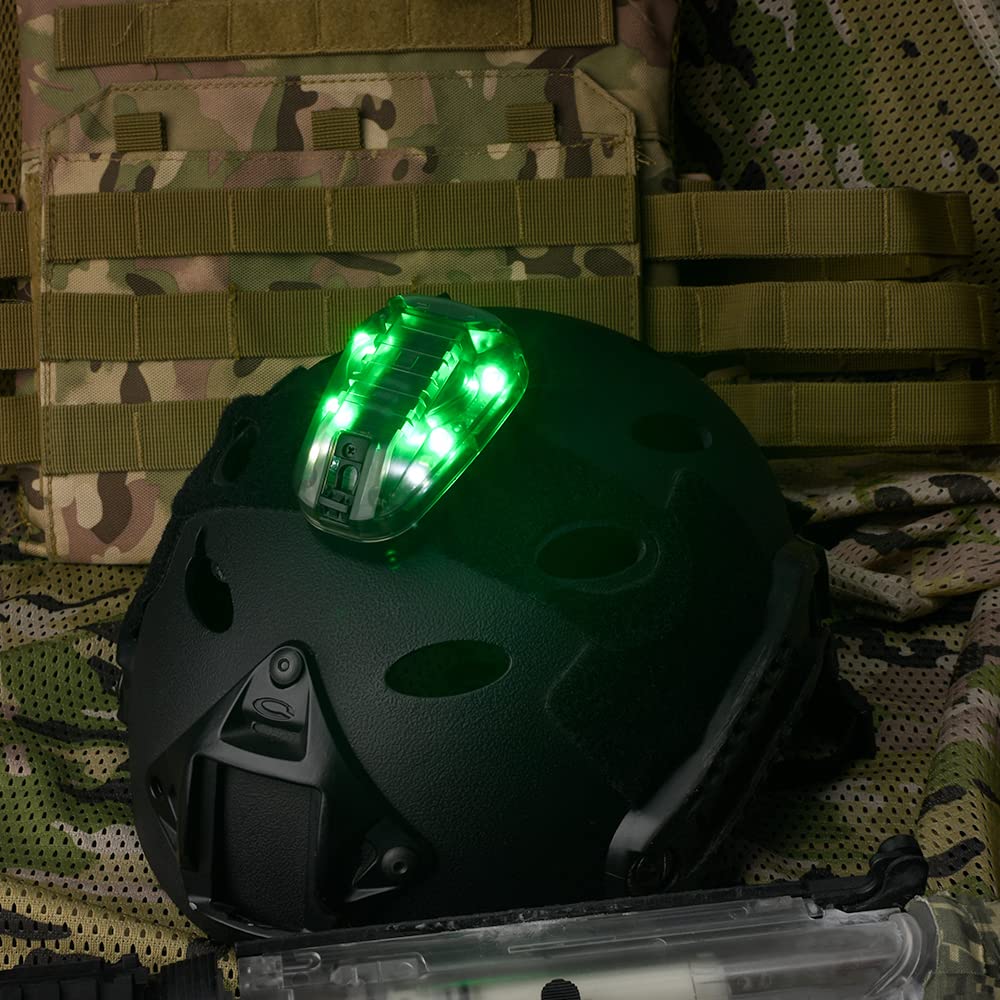 NOBUHIRO Tactical Signal Light LED + IR Waterproof Medium Ladybird Lamp WD03001-BK-GREEN