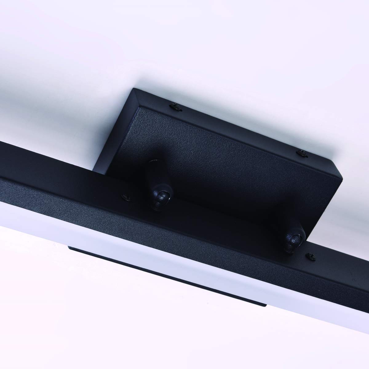 Mirrea 24In Dimmable Modern Led Vanity Light - Warm White 3000K, Black Metal Bathroom Lighting