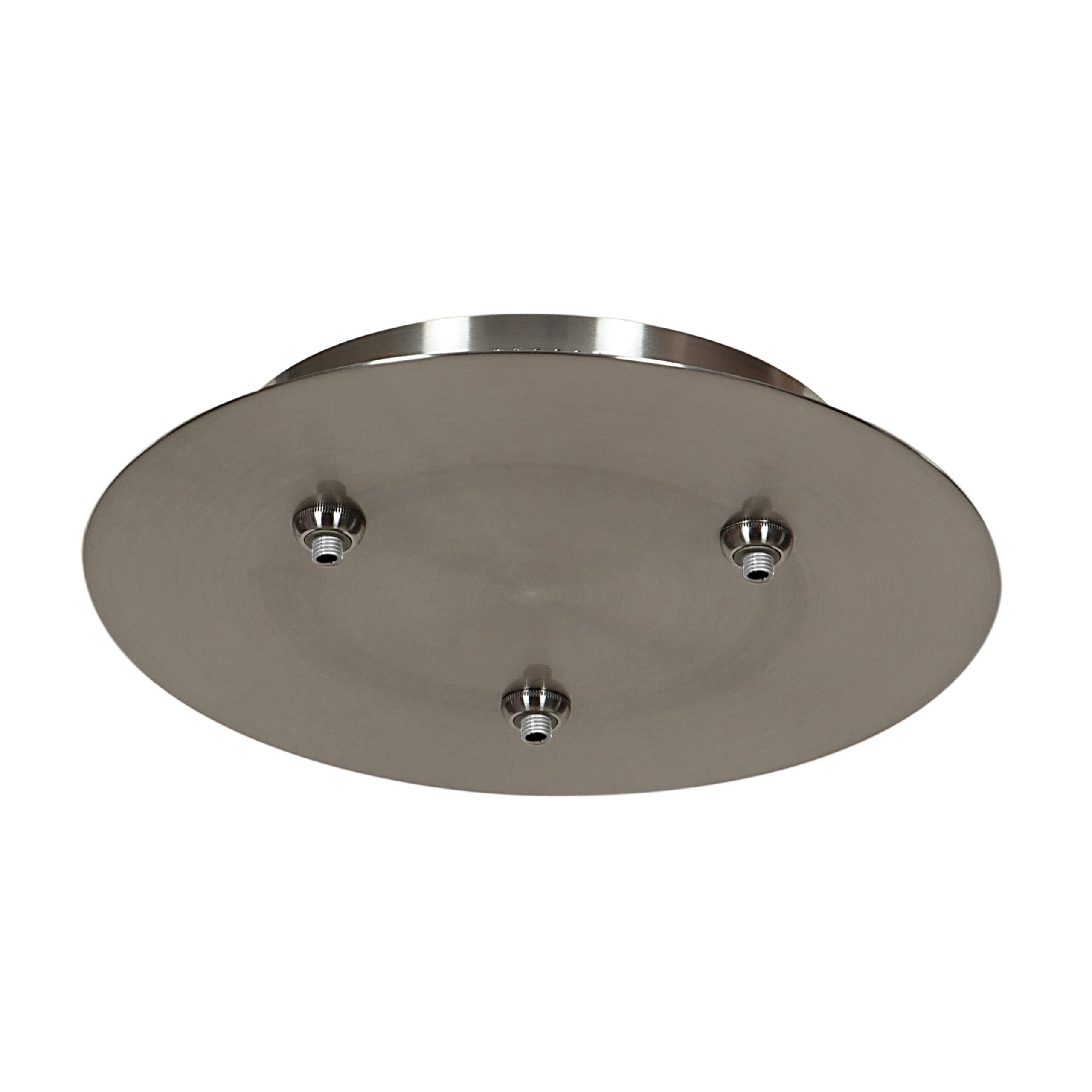 Unijack - Three Port Round Canopy - Brushed Steel Finish