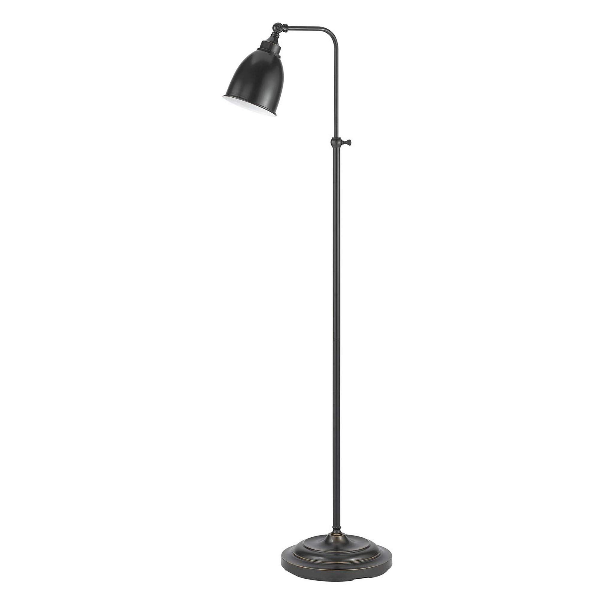 Benjara Metal Round 62" Floor Lamp With Adjustable Pole, Dark Bronze