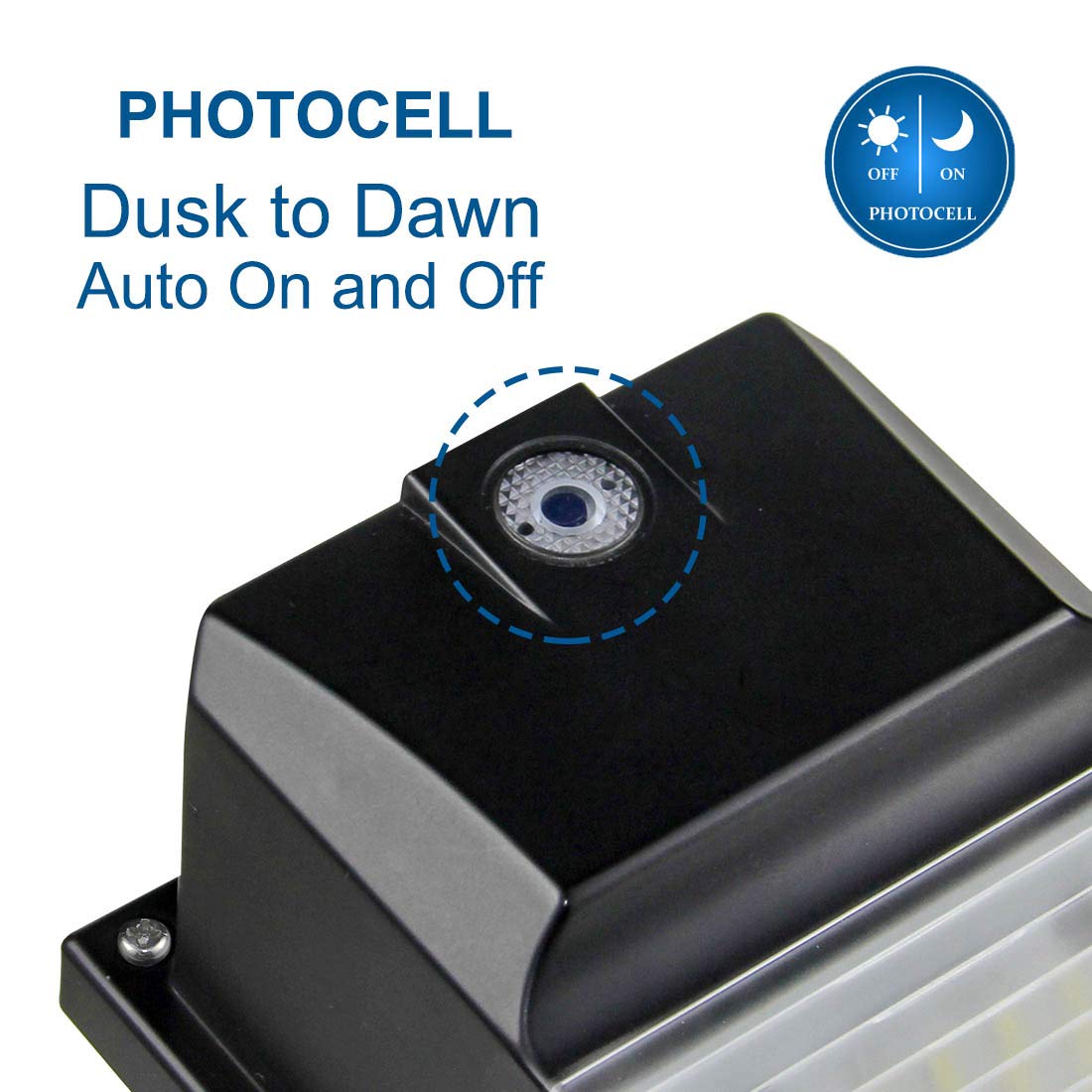 Dakason 18W Led Wall Pack Light With Dusk-To-Dawn Photocell, 2160Lm 5000K Daylight Wall Mount Outdoor Lighting Fixture Ip65 Waterproof, 100-277V Etl Listed, 4 Pack