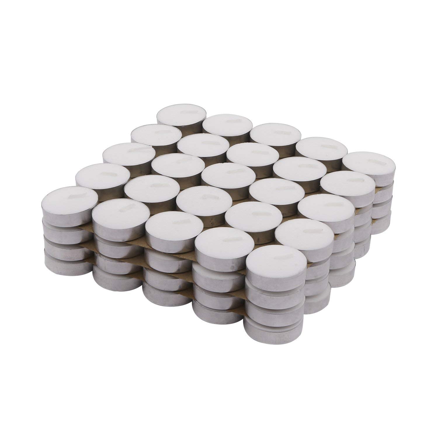 Yathart Multi-Purpose Candles for Home Decorative Smokeless Pack of 100 Pcs Diya Tealight Candle Set (White, Scented Fragrance,
