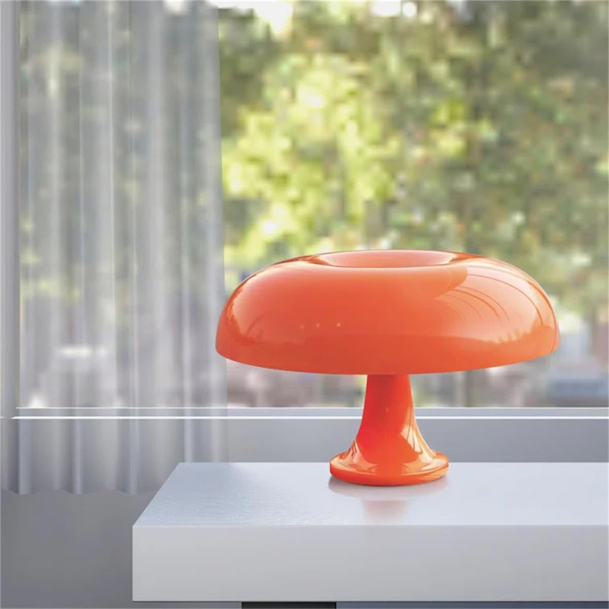 Retro Orange Mushroom Lamp For Bedroom Nightstand Mid Century Modern Table Lamp Decor Aesthetic Lighting Dimmable Mushroom Shape