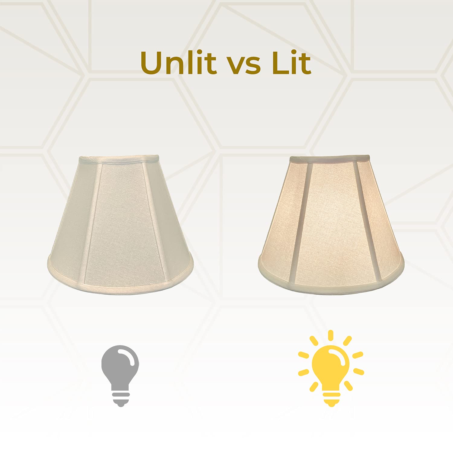 Royal Designs Deep Empire Lamp Shade, Linen Beige, 9 X 18 X 14