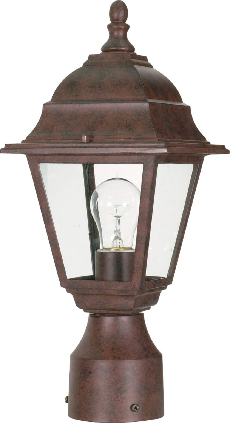 Nuvo Lighting 60/547 Postlantern With Clear Glass, Bronze/Dark