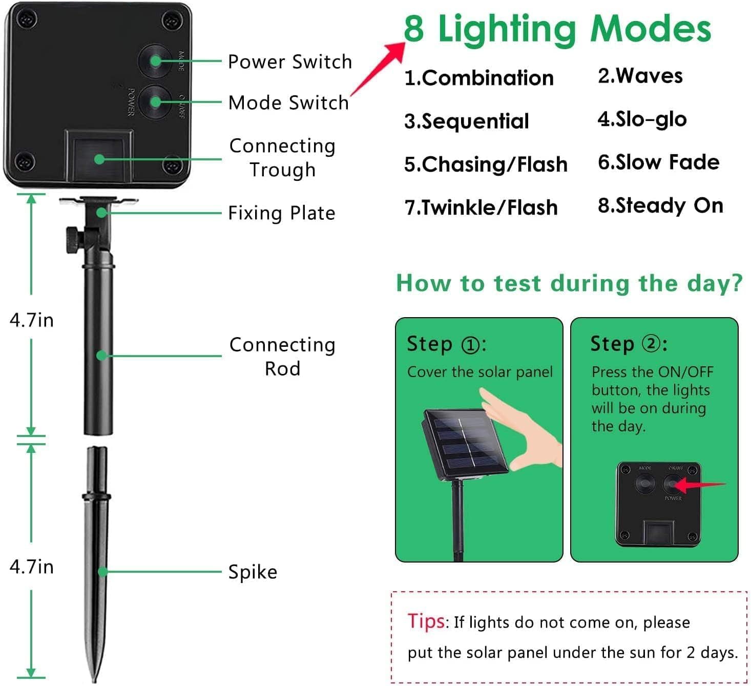 2 Pack Solar Halloween Lights Outdoor, 170 Ft 480 Led Solar String Twinkle Light For Outside With 8 Modes & Memory Function, Wat