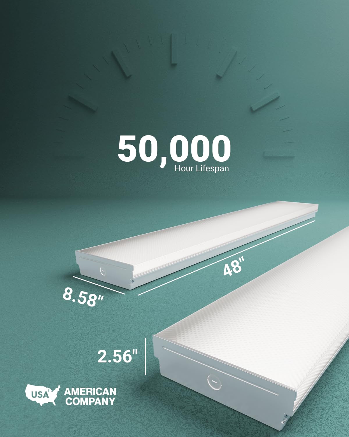 Sunco 4 Pack 60W LED Wraparound Light, 8 Inch, 7200 Lumens, 3 CCT (4000K/5000K/6000K), Poly