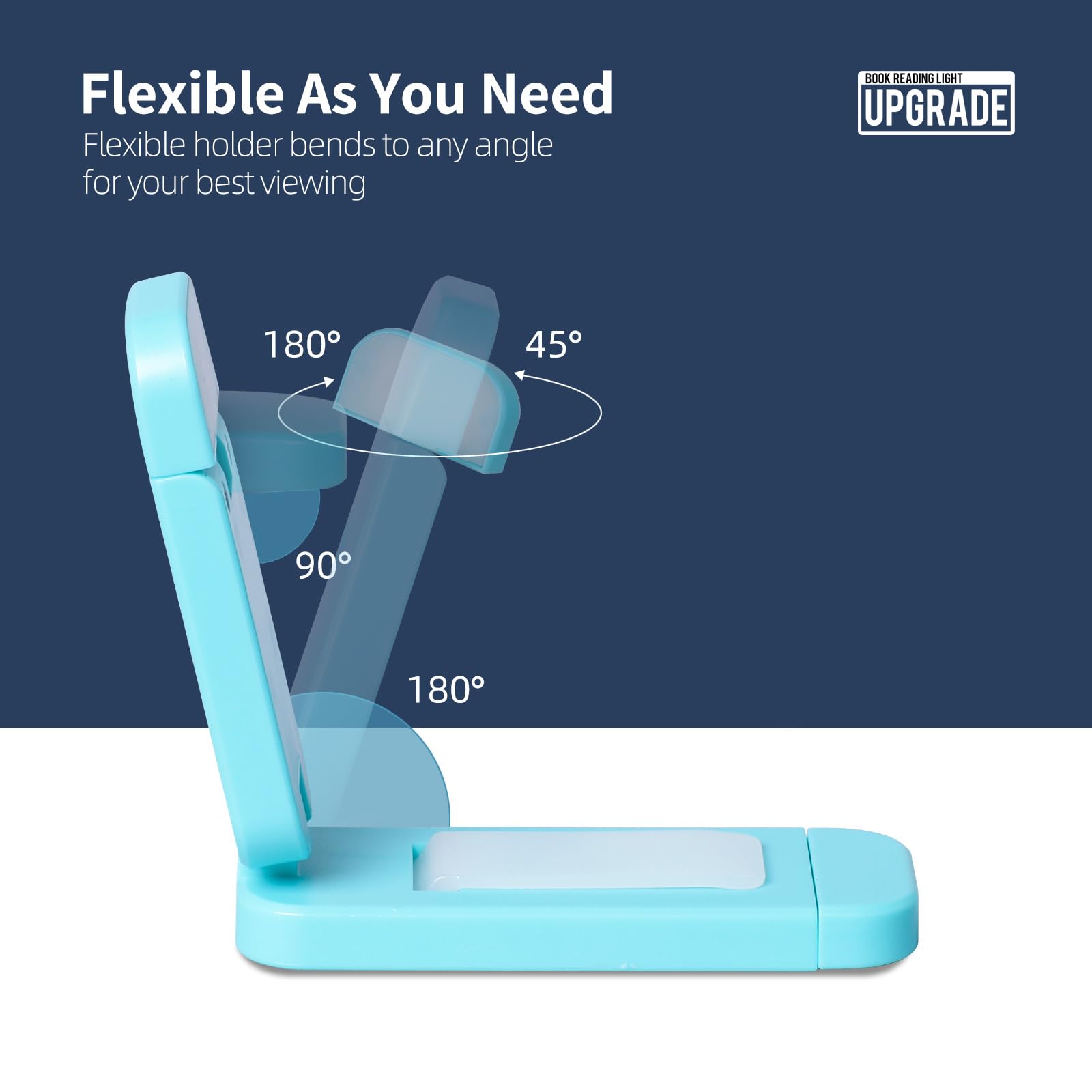 Egwaser Rechargeable Book Light For Bed, Portable Clip-On Led Reading Light With 3 Amber Colors For Book Lovers, Kids