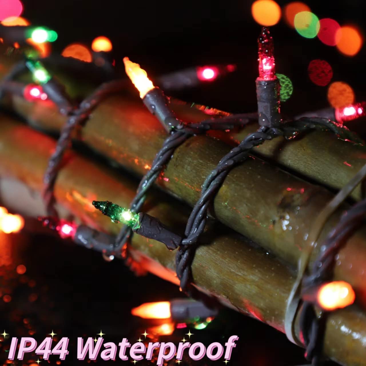 Lamphome Super-Bright Extendable Orange Purple And Green Halloween Lights Decoration 150Lights 31.9Ft Ul Certified Mini Bulb String Lights Set For Outdoor Halloween Christmas Tree Garden Holiday Decor